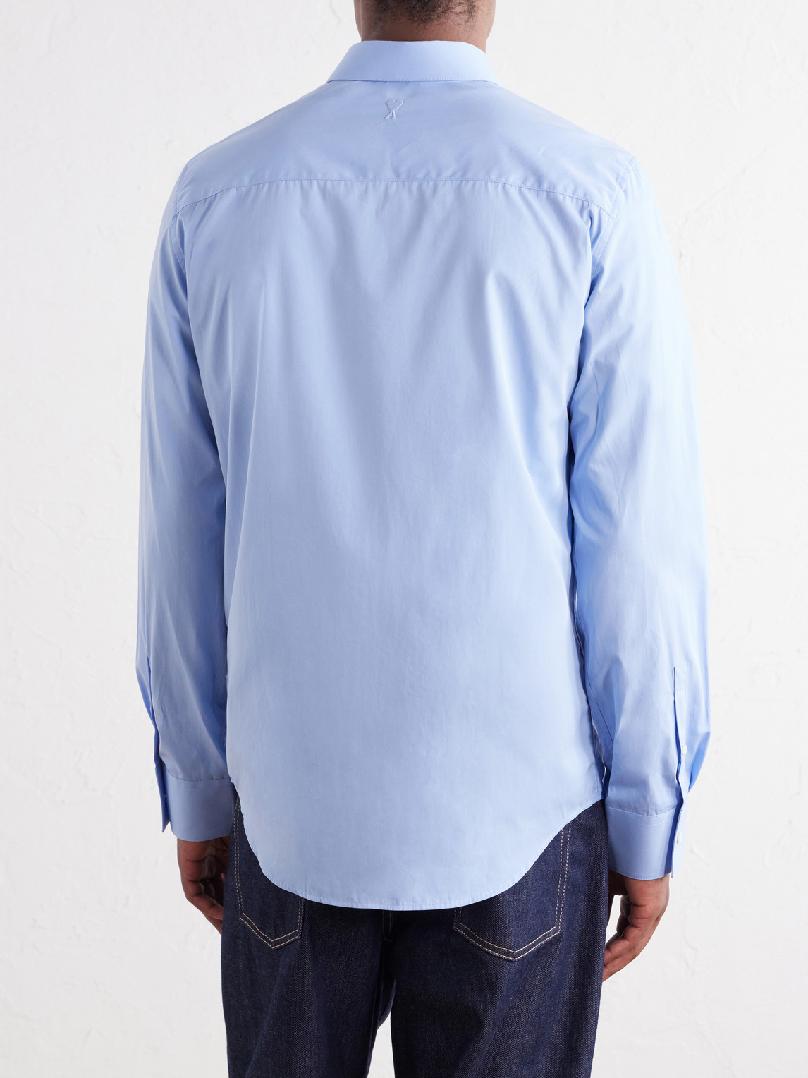 Tailor Logo-Embroidered Cotton-Poplin Shirt