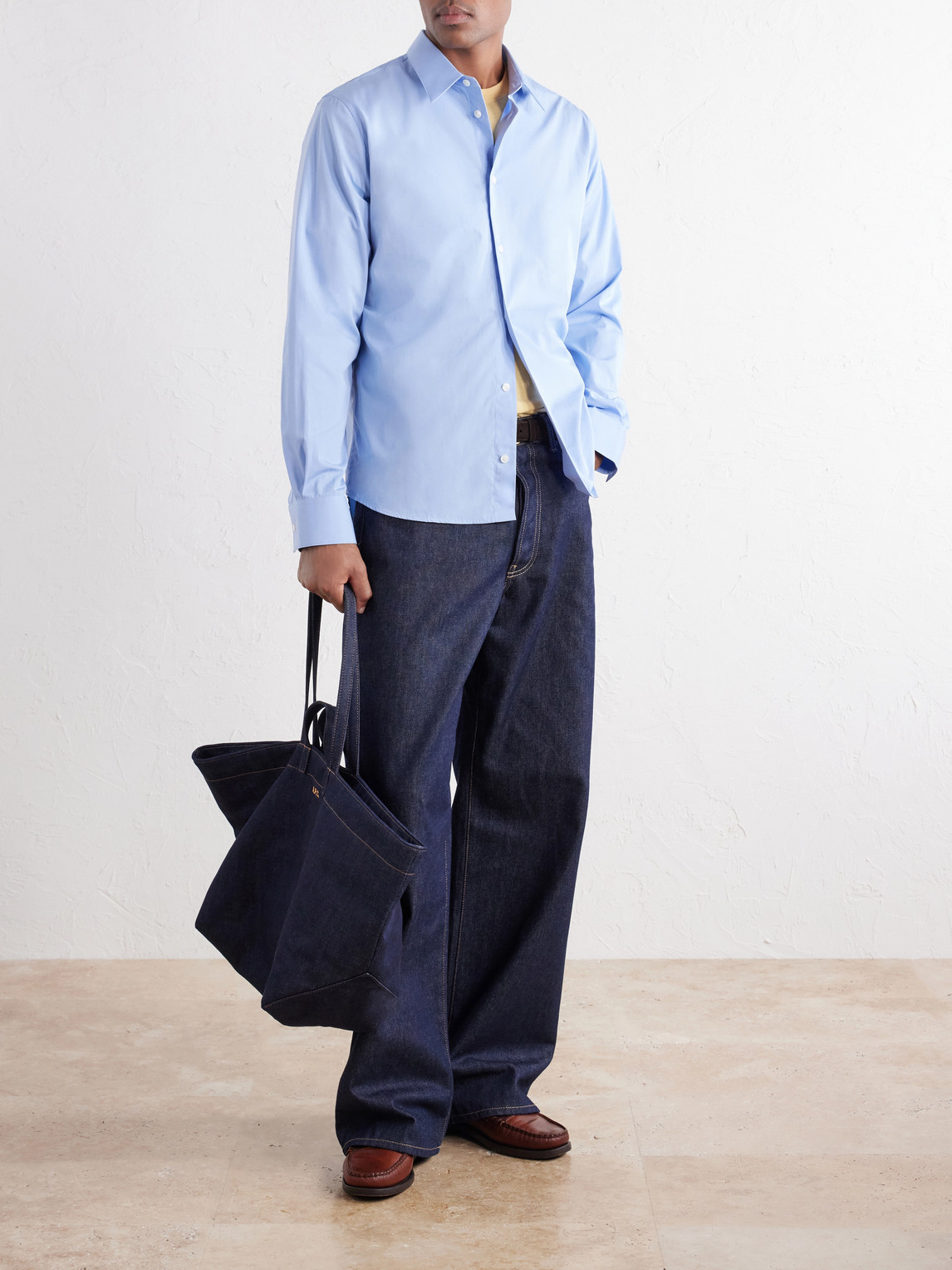 Tailor Logo-Embroidered Cotton-Poplin Shirt