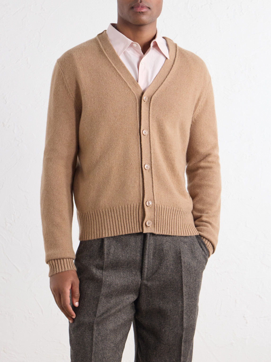 Logo-Embroidered Cashmere And Wool-Blend Cardigan