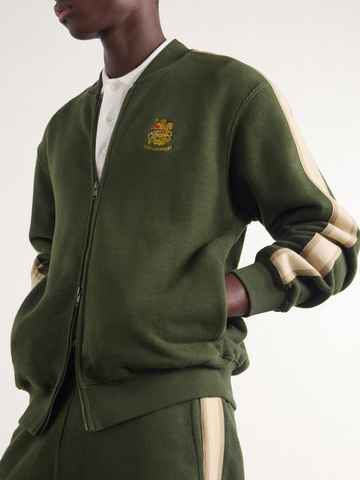 Aimé Leon Dore - Saint George Logo-Embroidered Striped Cotton Track Jacket