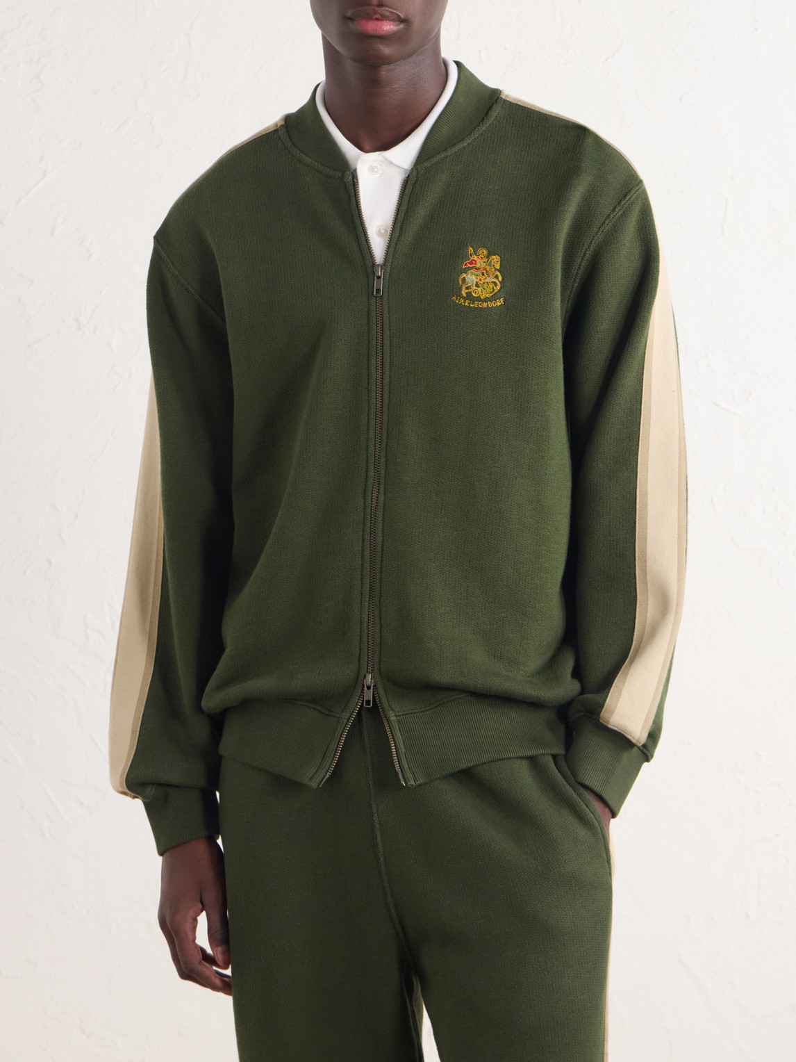 Aimé Leon Dore - Saint George Logo-Embroidered Striped Cotton Track Jacket
