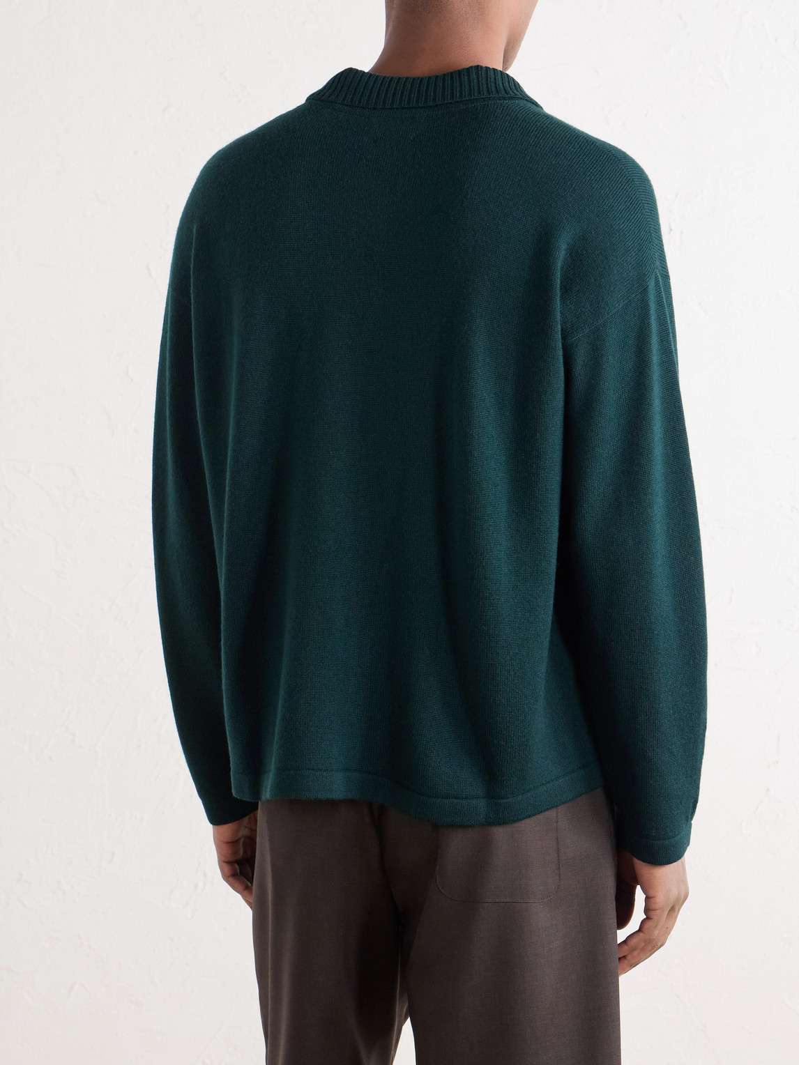 Logo-Detailed Merino Wool Polo Shirt