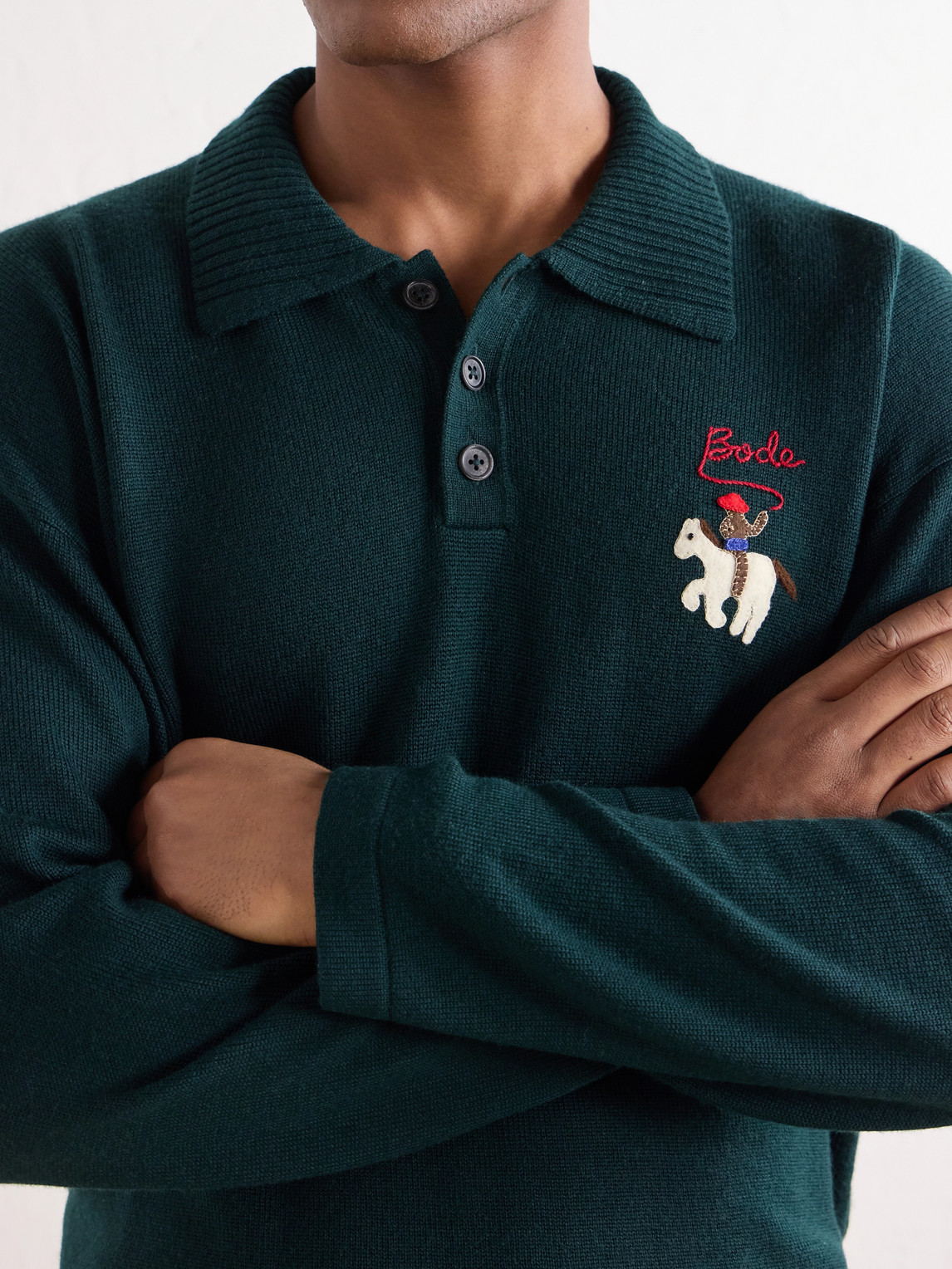 Logo-Detailed Merino Wool Polo Shirt
