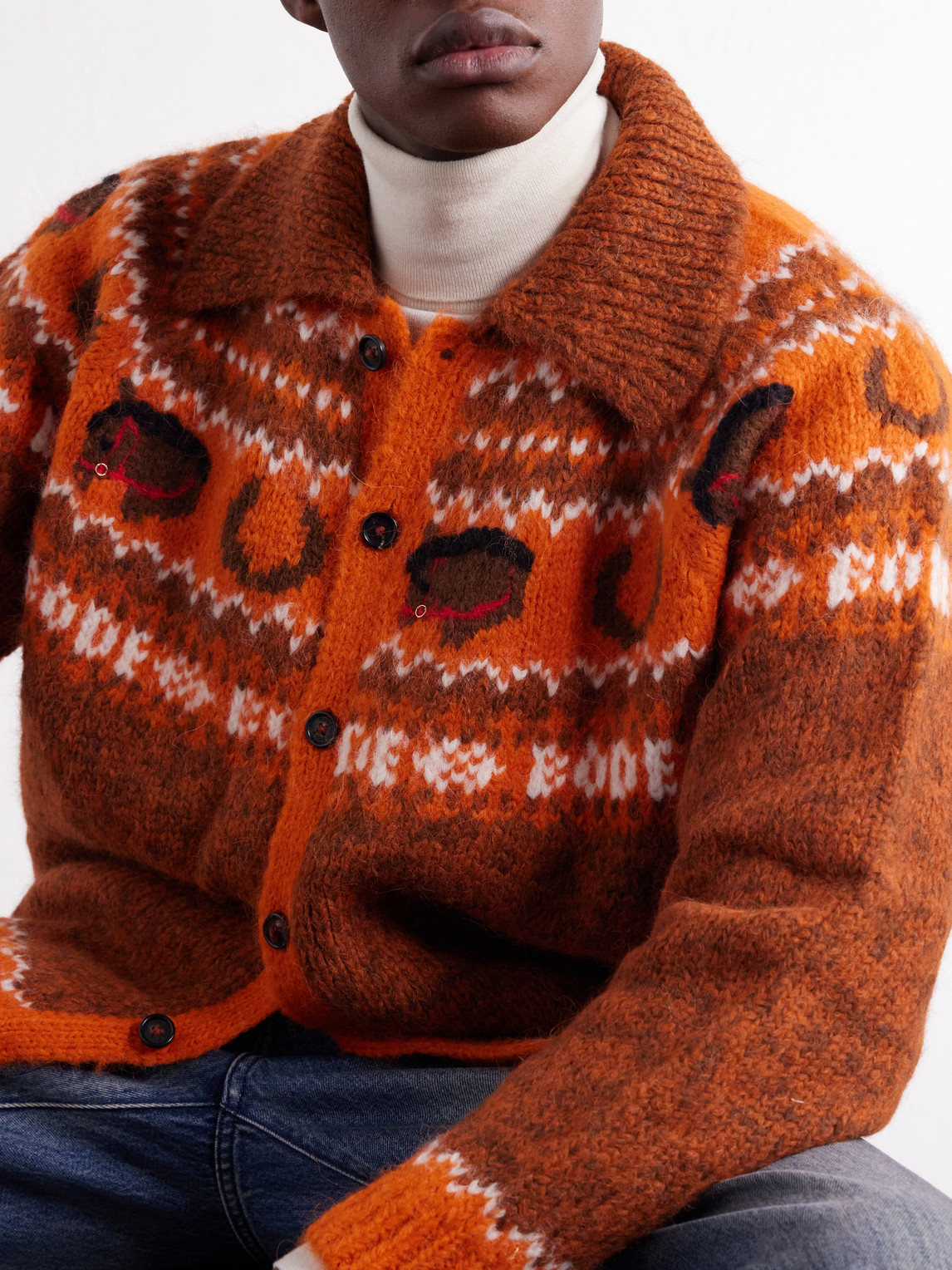 Corral Intarsia-Knit Alpaca-Blend Cardigan