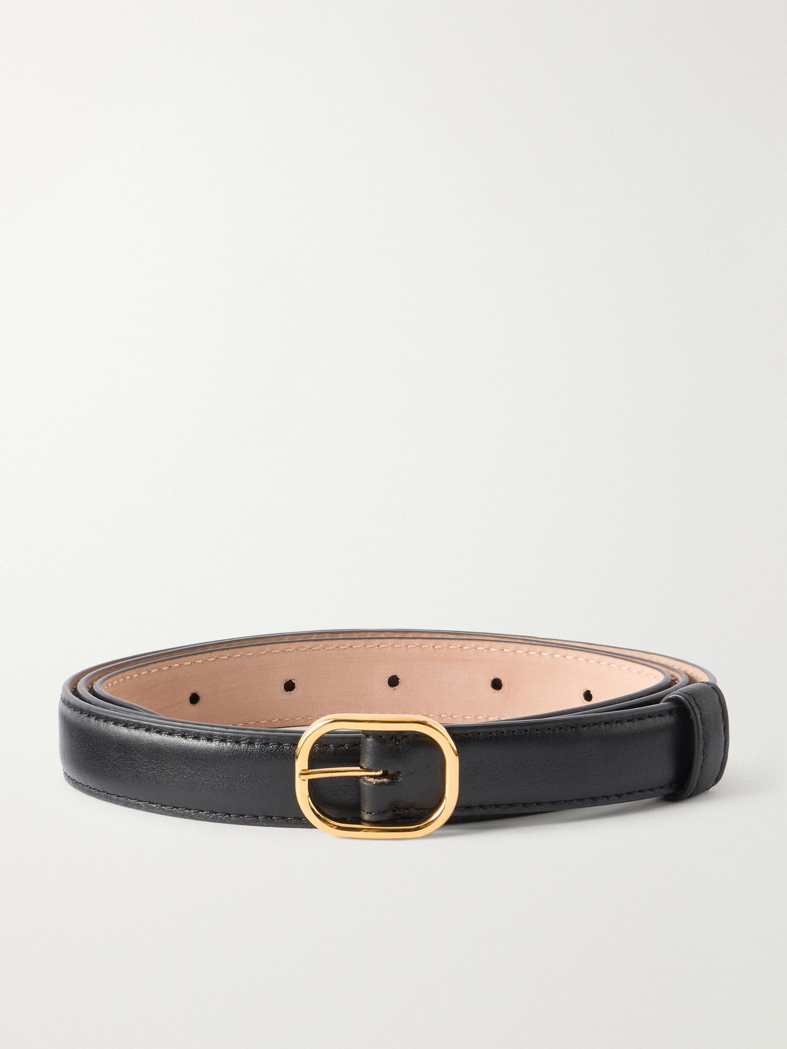 Husbands 1.5cm Leather Belt In Black