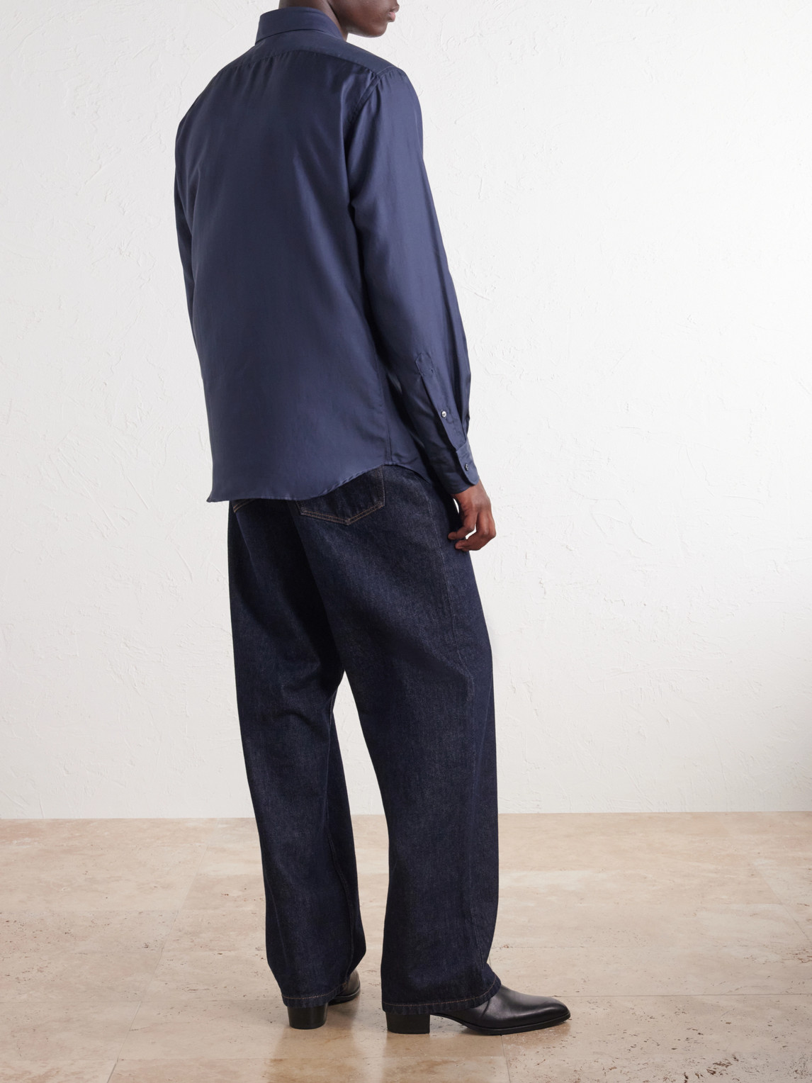 Cotton And Silk-Blend Twill Shirt