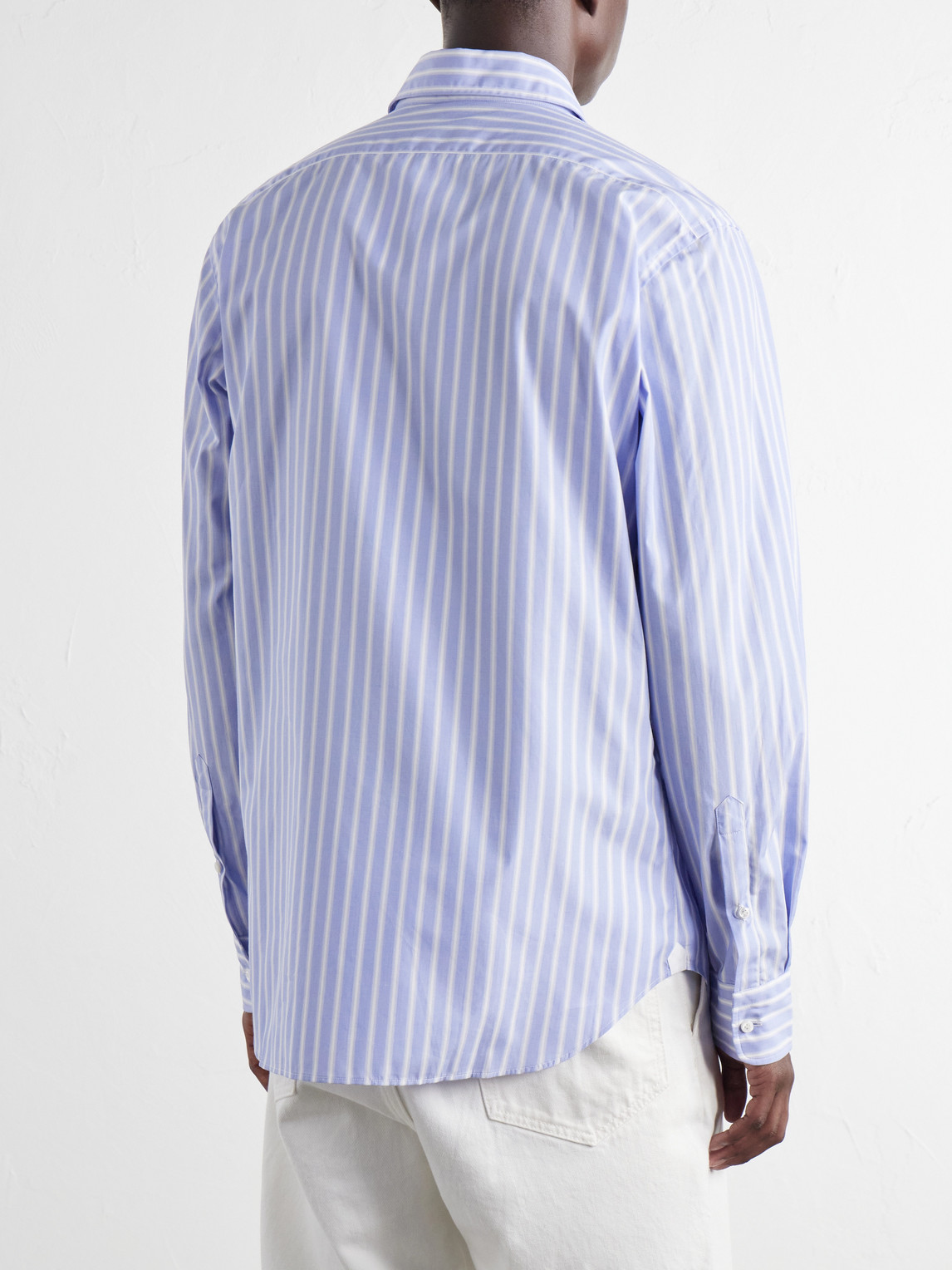 Striped Supima Cotton-Poplin Shirt