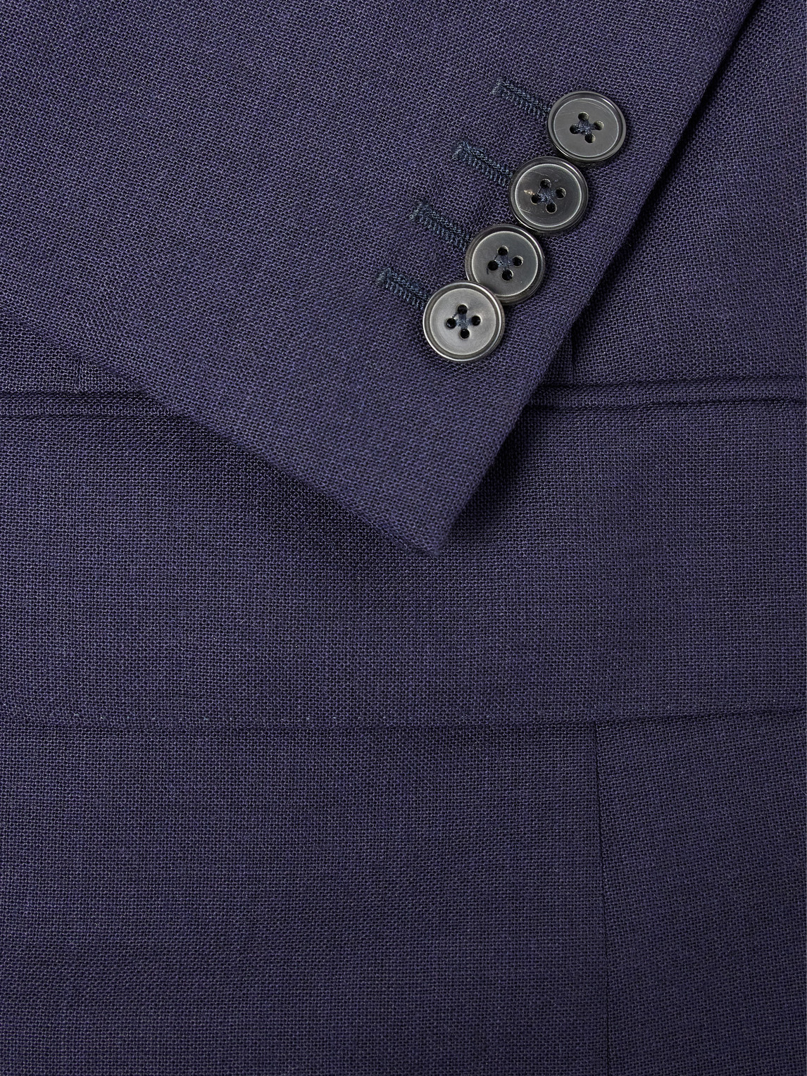 Husbands Double-breasted Wool-fresco Suit In Blue