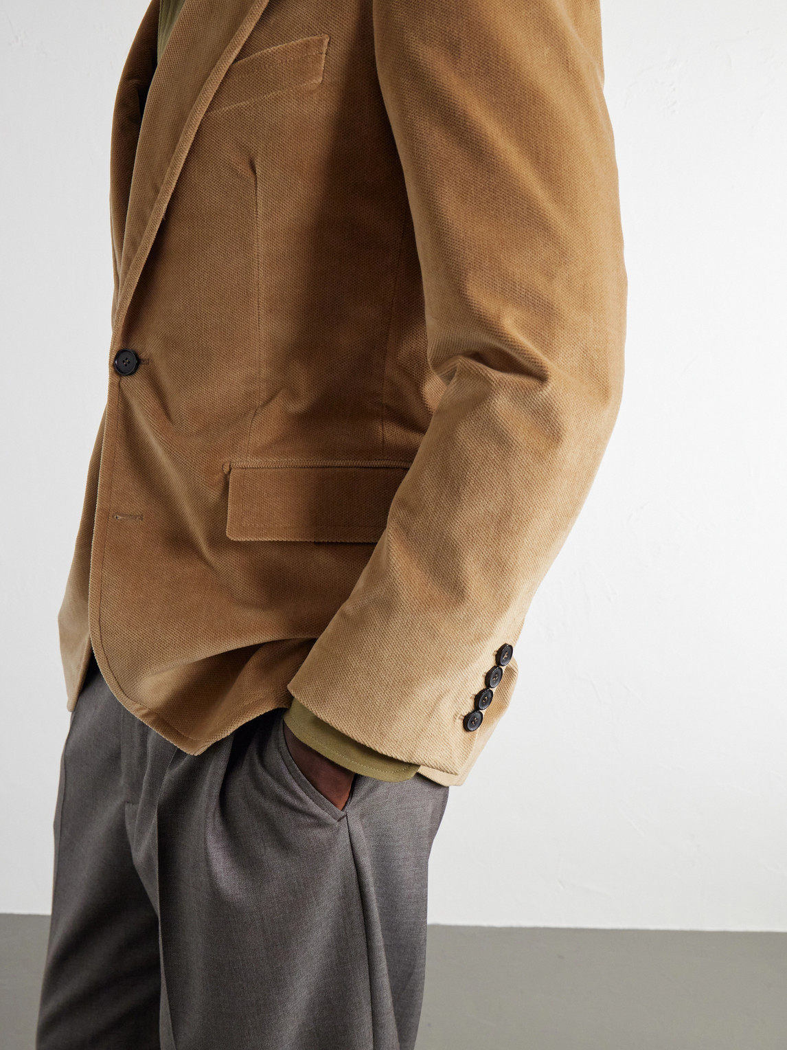 Cotton-Velvet Blazer