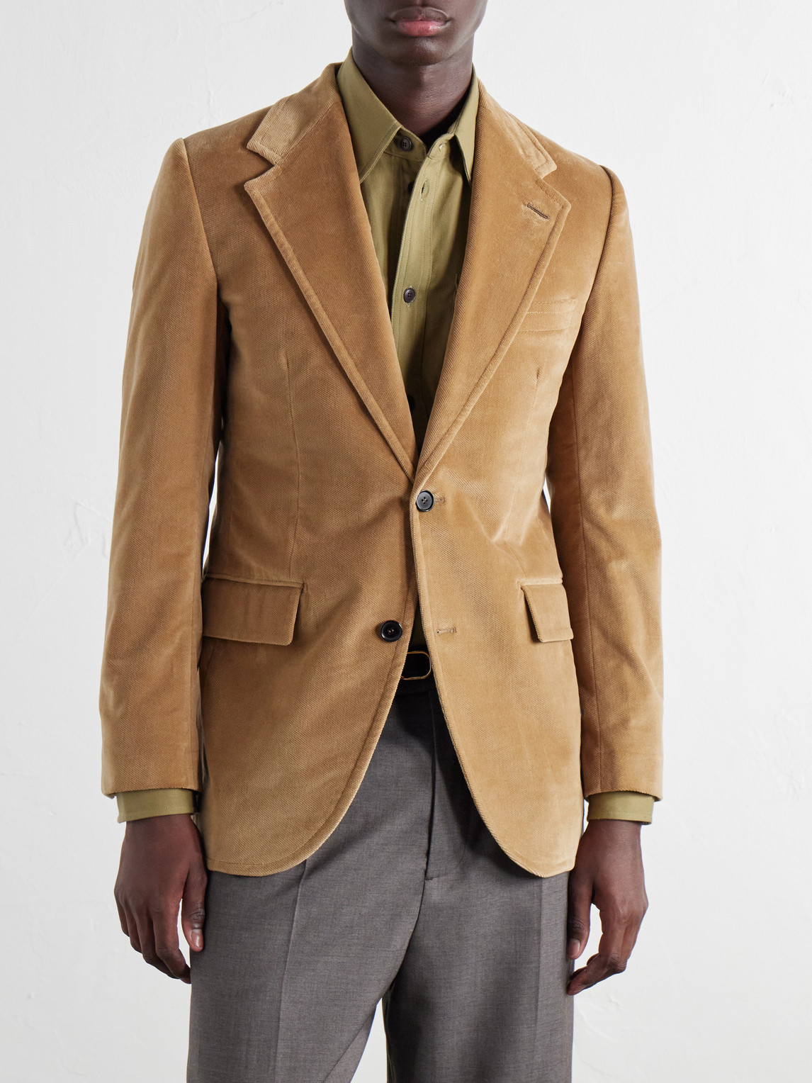Cotton-Velvet Blazer