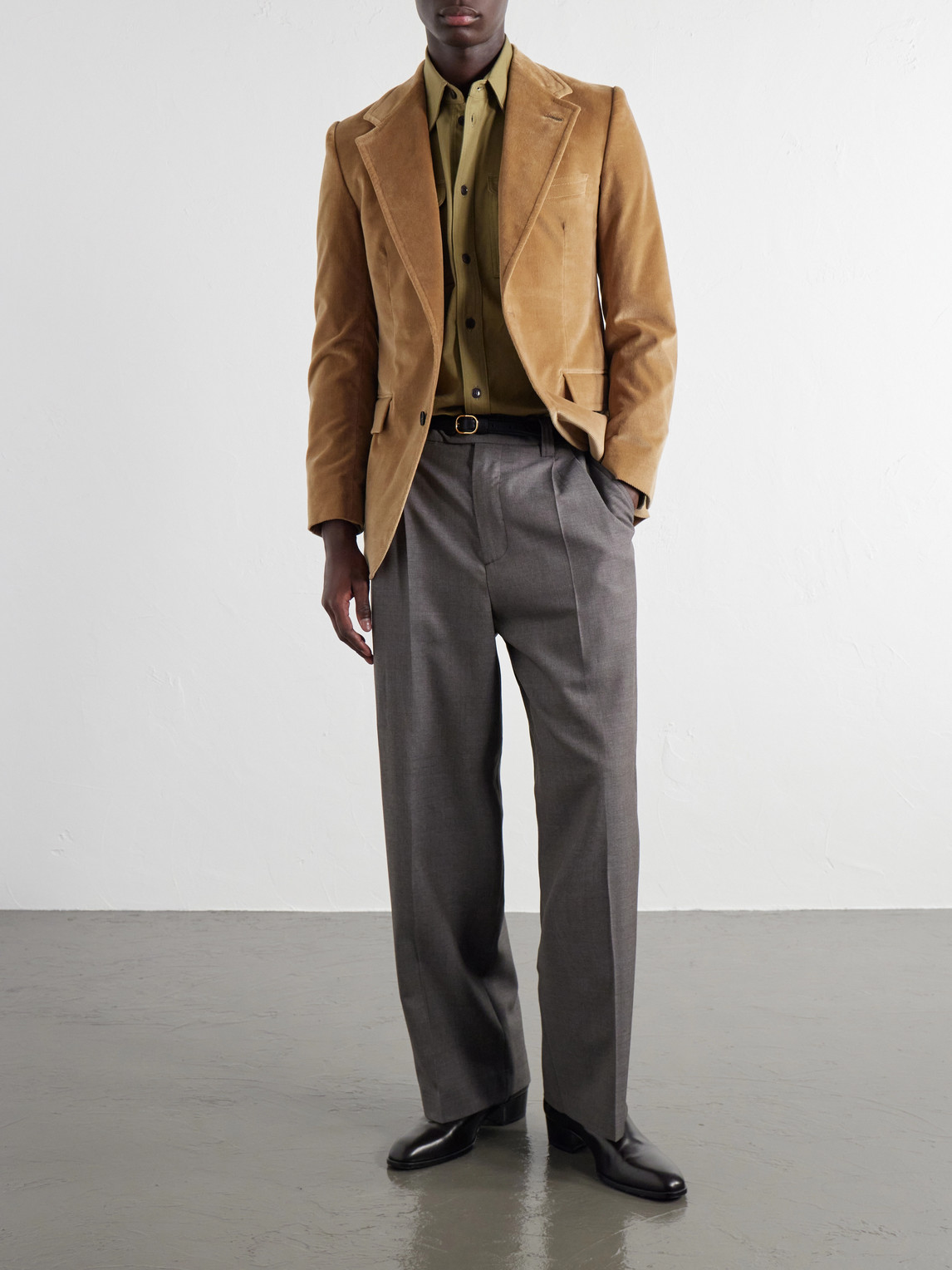 Cotton-Velvet Blazer
