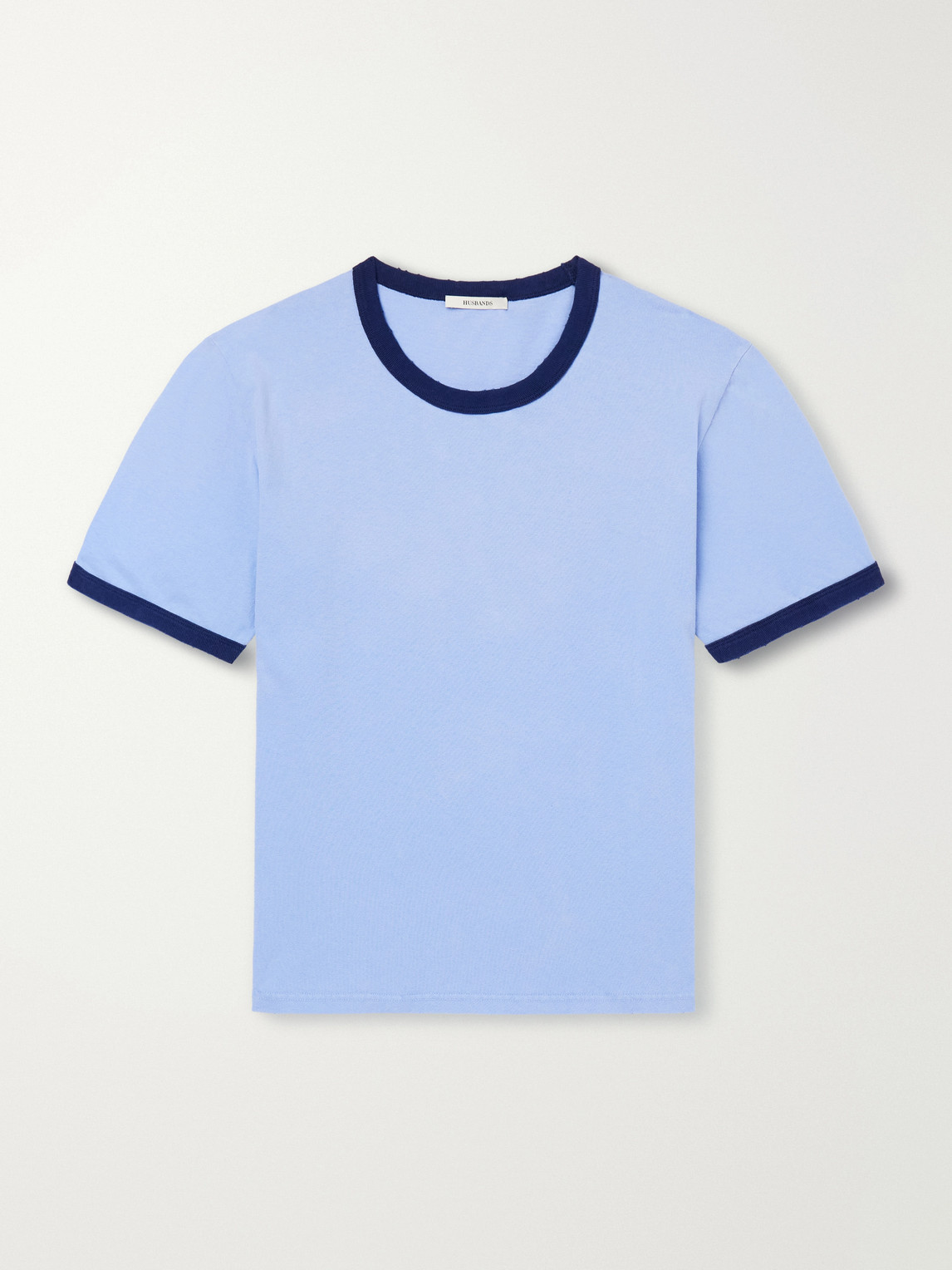 Husbands – Distressed Cotton-Jersey T-Shirt