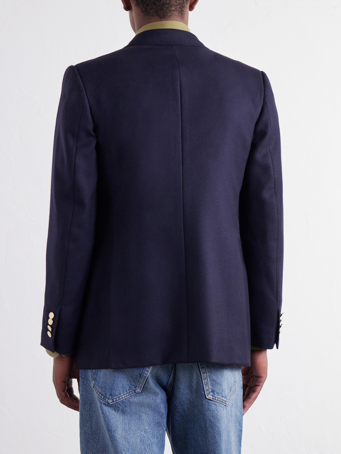 Double-Breasted Wool-Twill Blazer