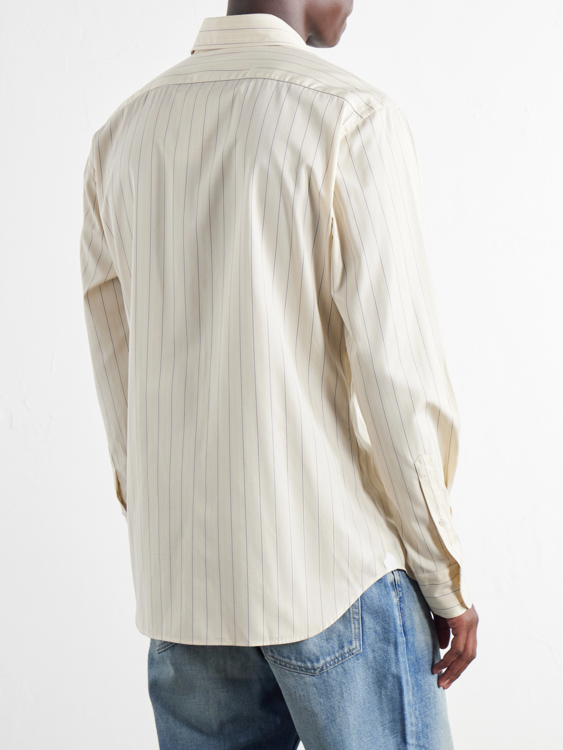 Striped Cotton And Lyocell-Blend Poplin Shirt