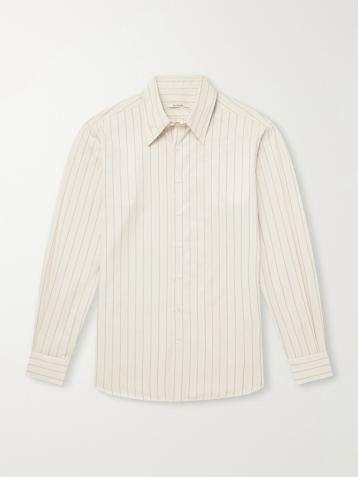 Husbands – Striped Cotton and Lyocell-Blend Poplin Shirt
