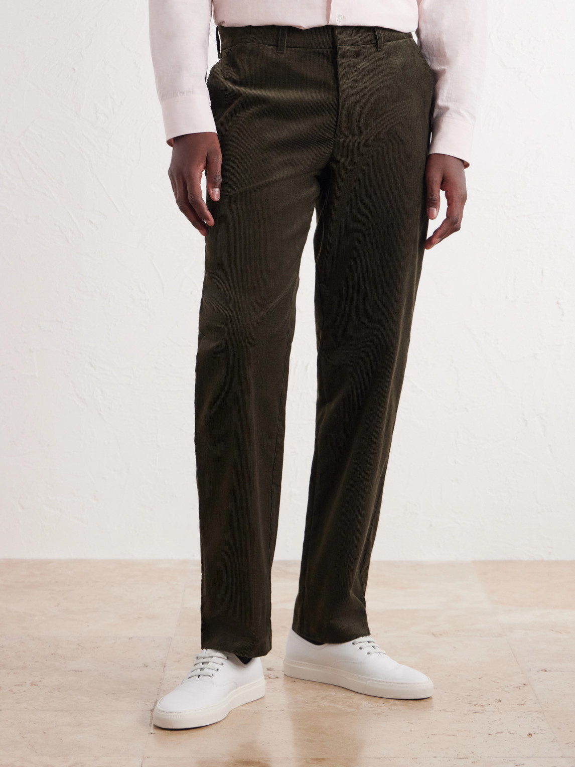 Mr P. - Slim-Fit Straight-Leg Cotton- Corduroy
