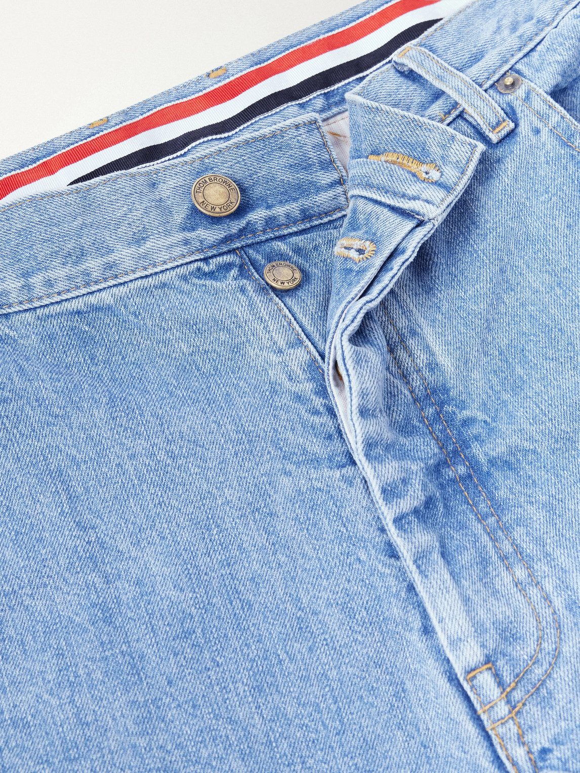 Cinch-Back Wide-Leg Jeans