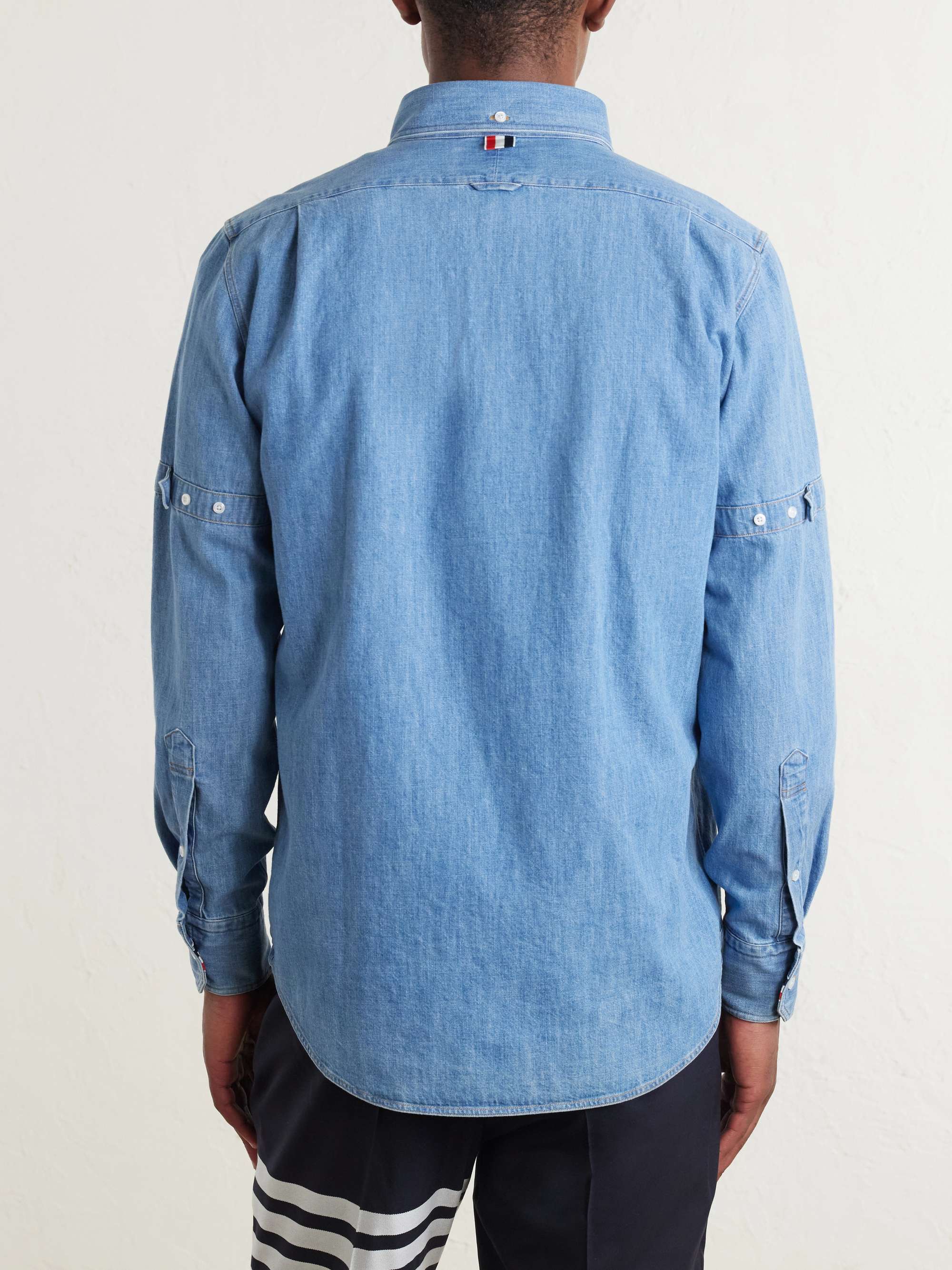 THOM BROWNE Denim-Effect Cotton Shirt for Men | MR PORTER