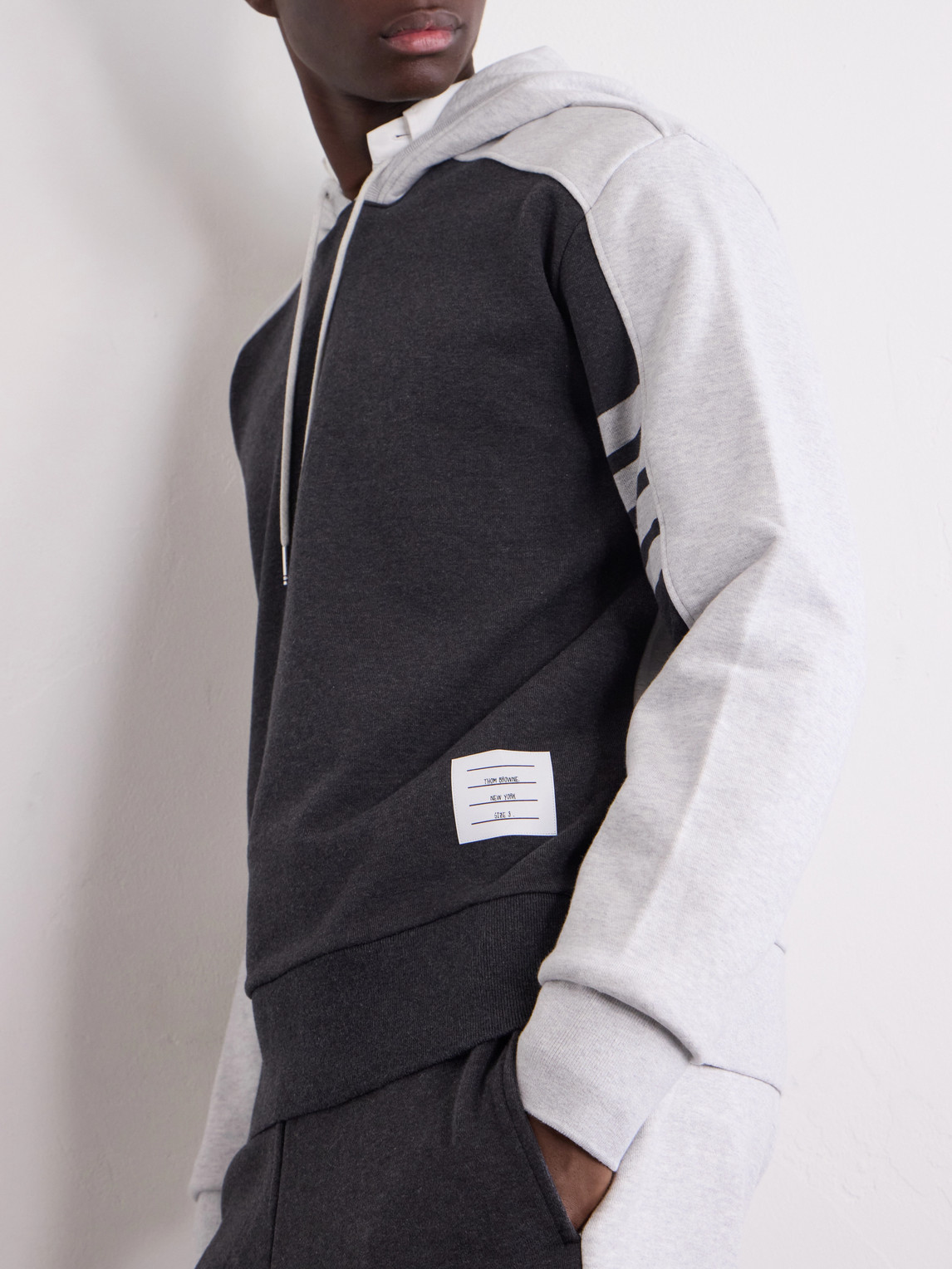 Logo-Appliquéd Striped Cotton-Jersey Hoodie