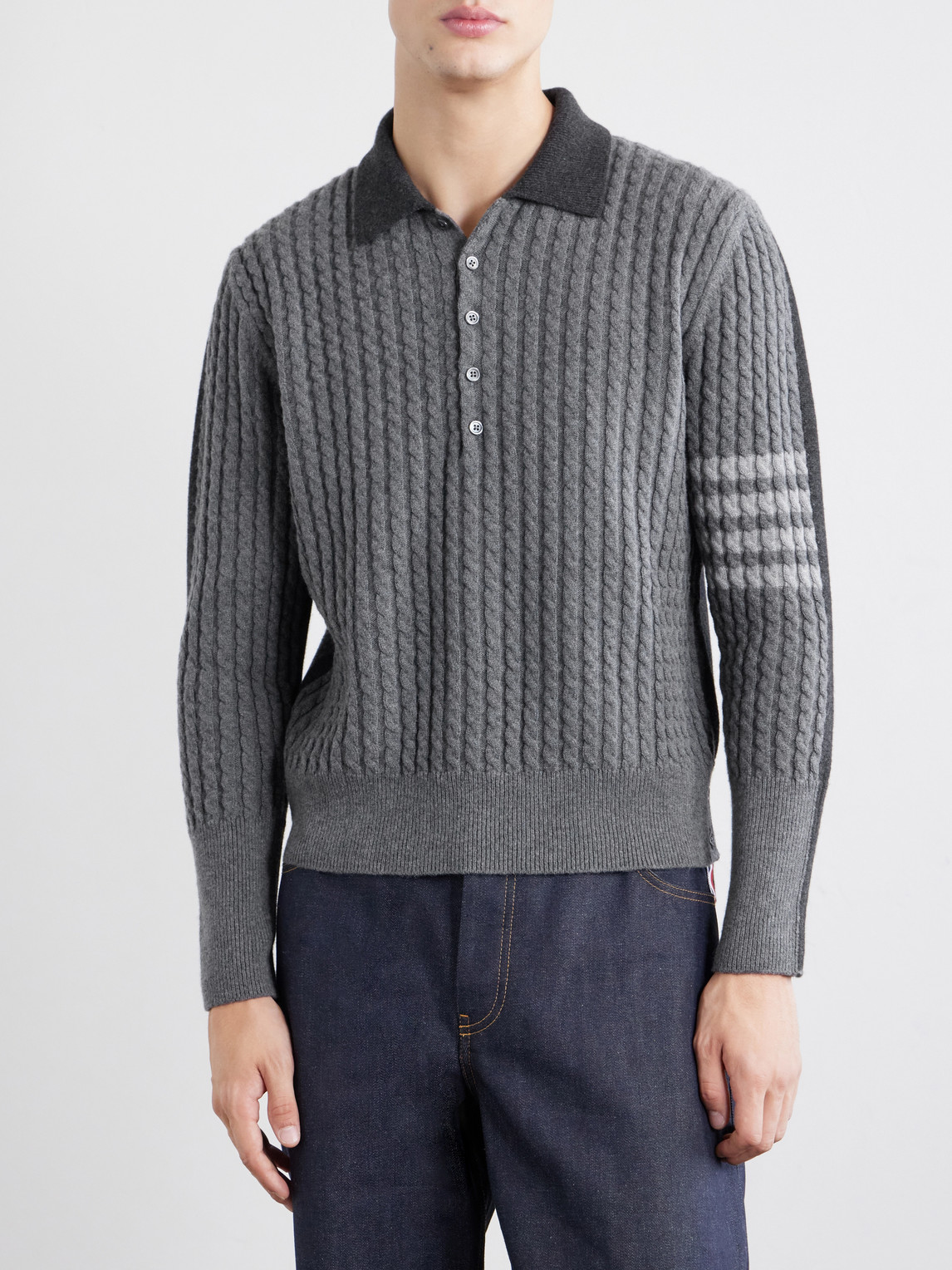 Merino Wool Polo Sweater