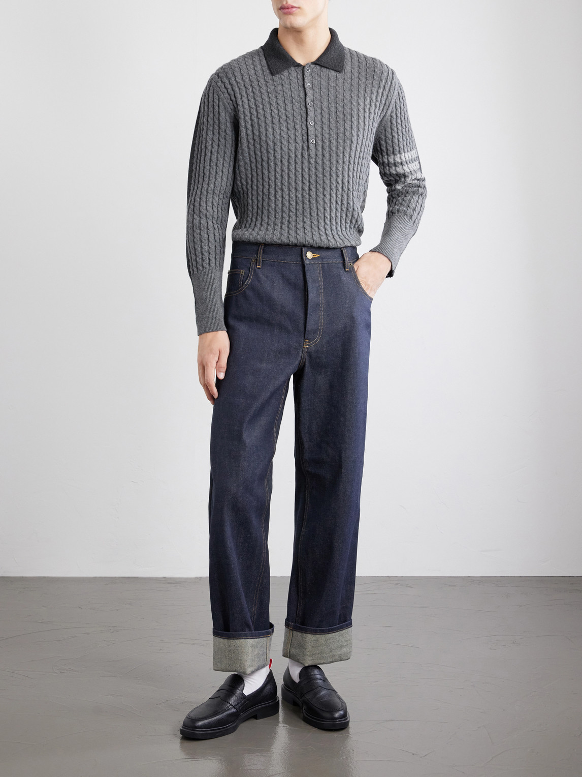 Merino Wool Polo Sweater