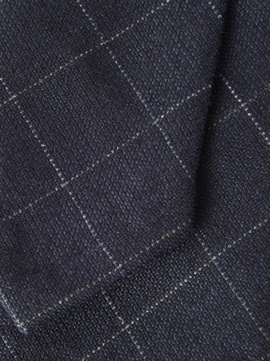 Thom Browne 2cm Checked Cotton And Wool-blend Tie In Blue
