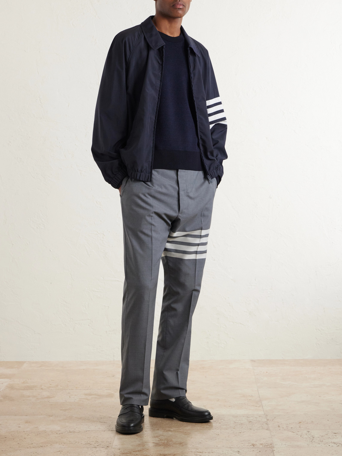 Milano Stitch Wool, Linen And Cotton-Blend Sweater