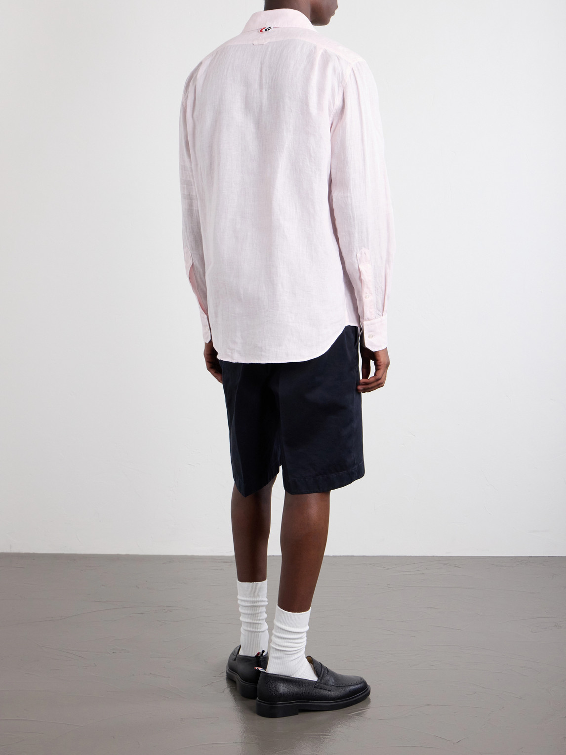 Button-Down Collar Garment-Dyed Linen Shirt