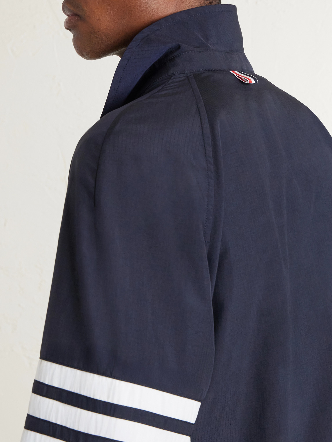 Thom Browne 4-bar Ripstop Blouson Jacket In Blue