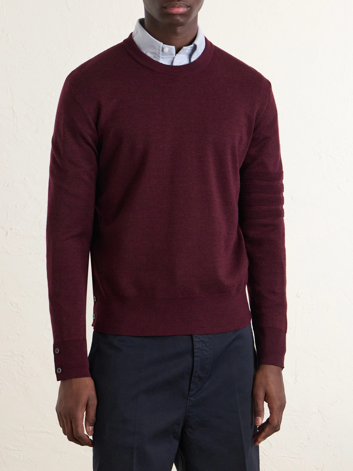 Milano Stitch Wool, Linen And Cotton-Blend Sweater