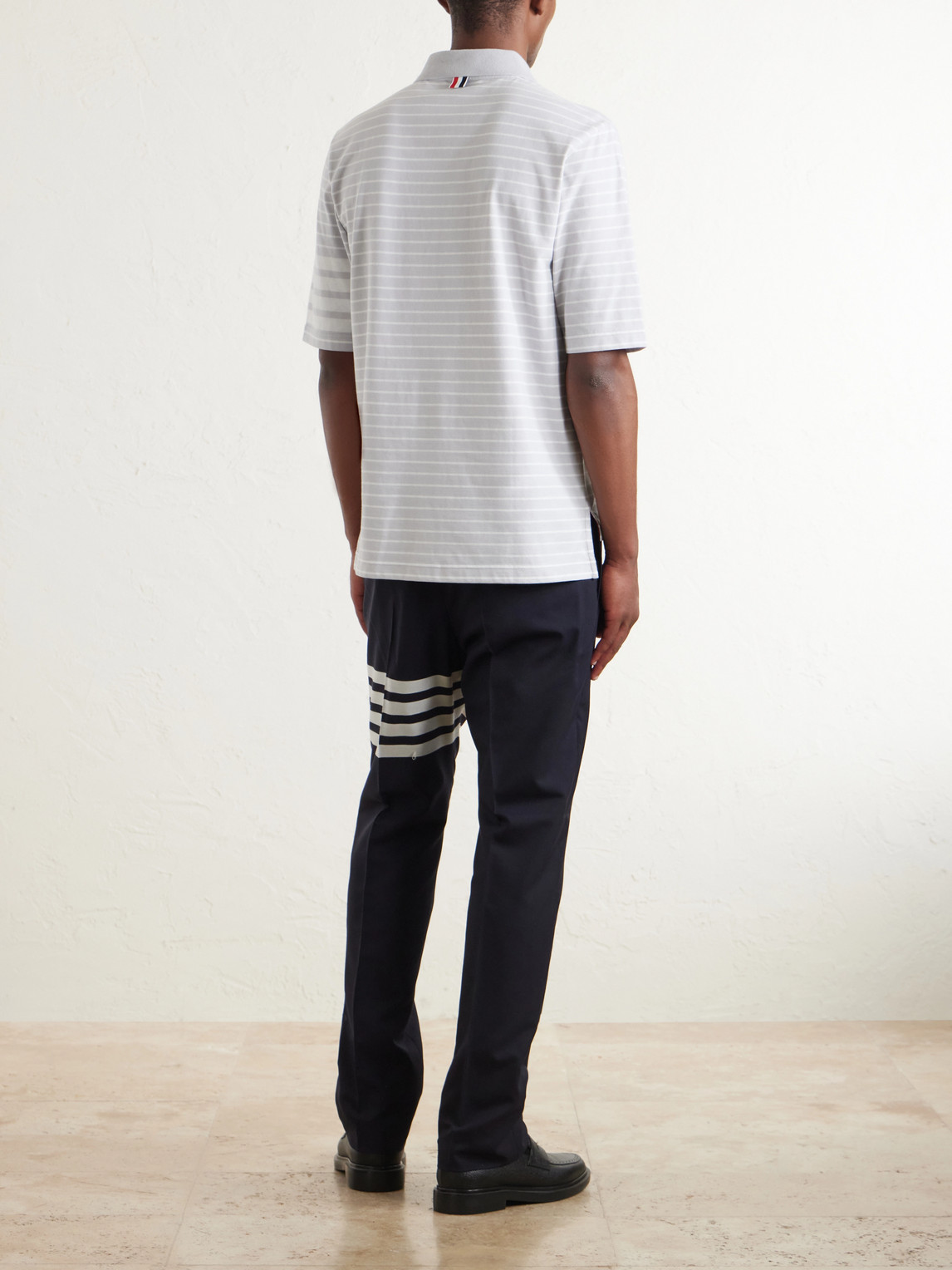 Striped Cotton-Jersey Polo Shirt