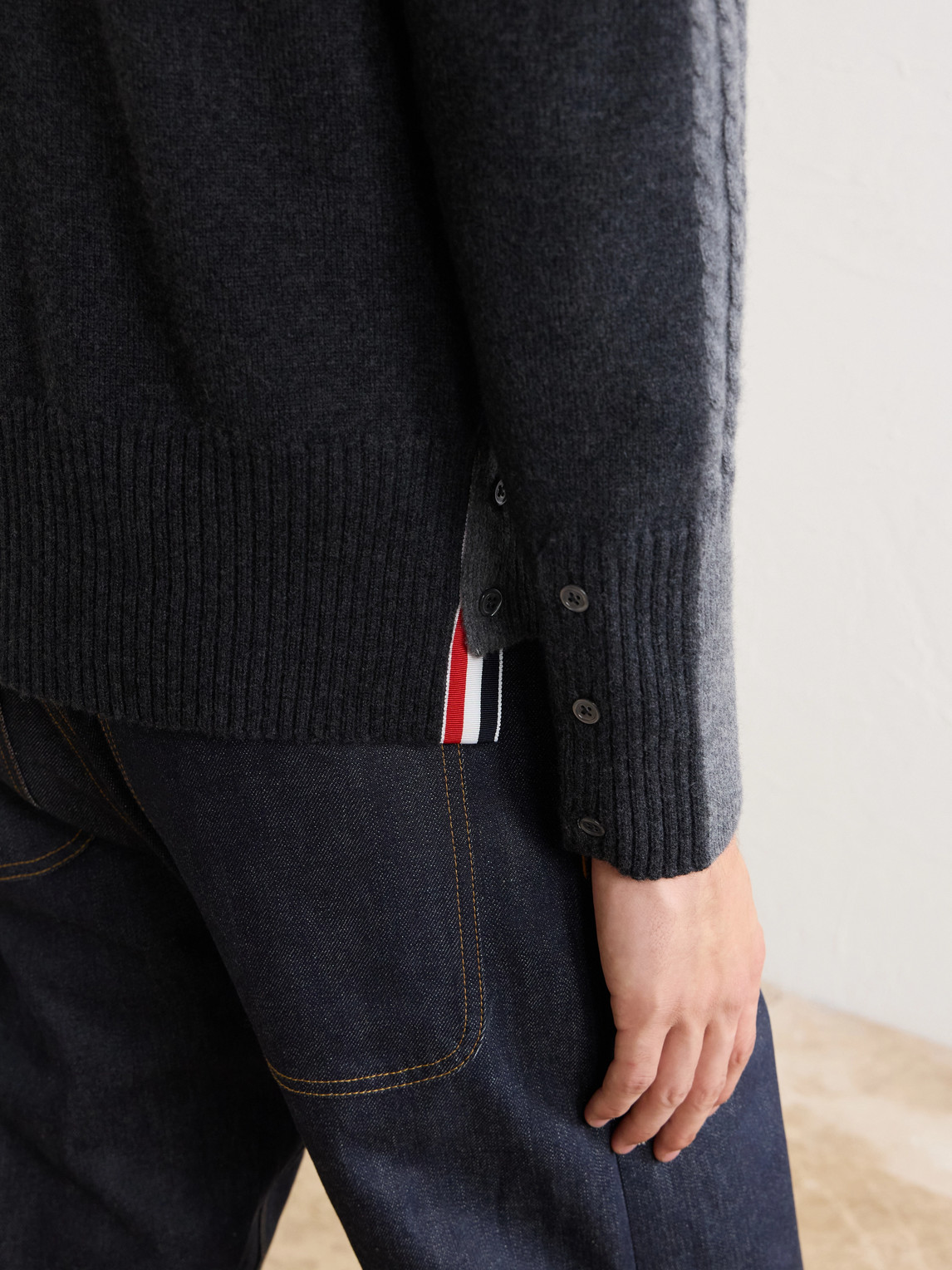 Cable-Knit Virgin Cardigan