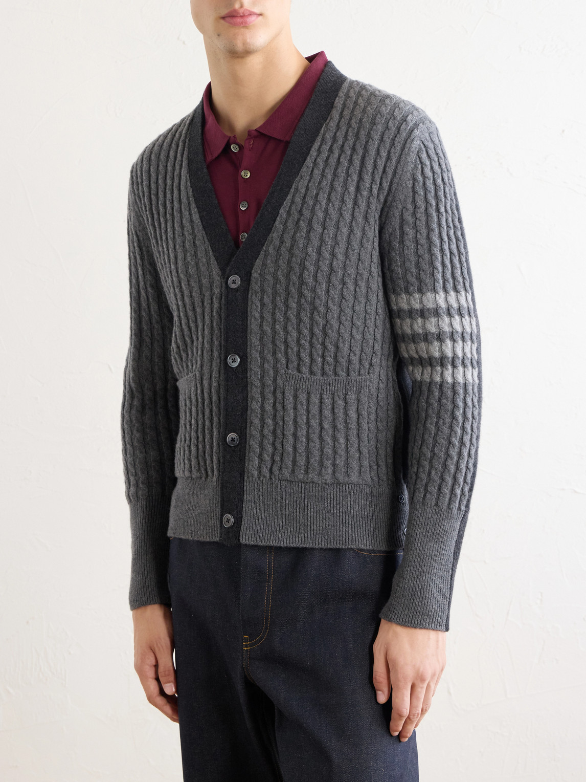 Cable-Knit Virgin Cardigan
