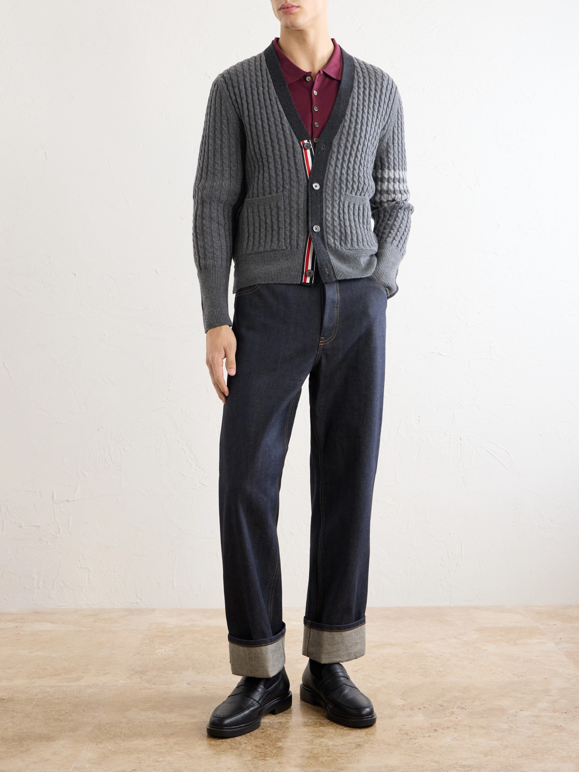 Cable-Knit Virgin Cardigan