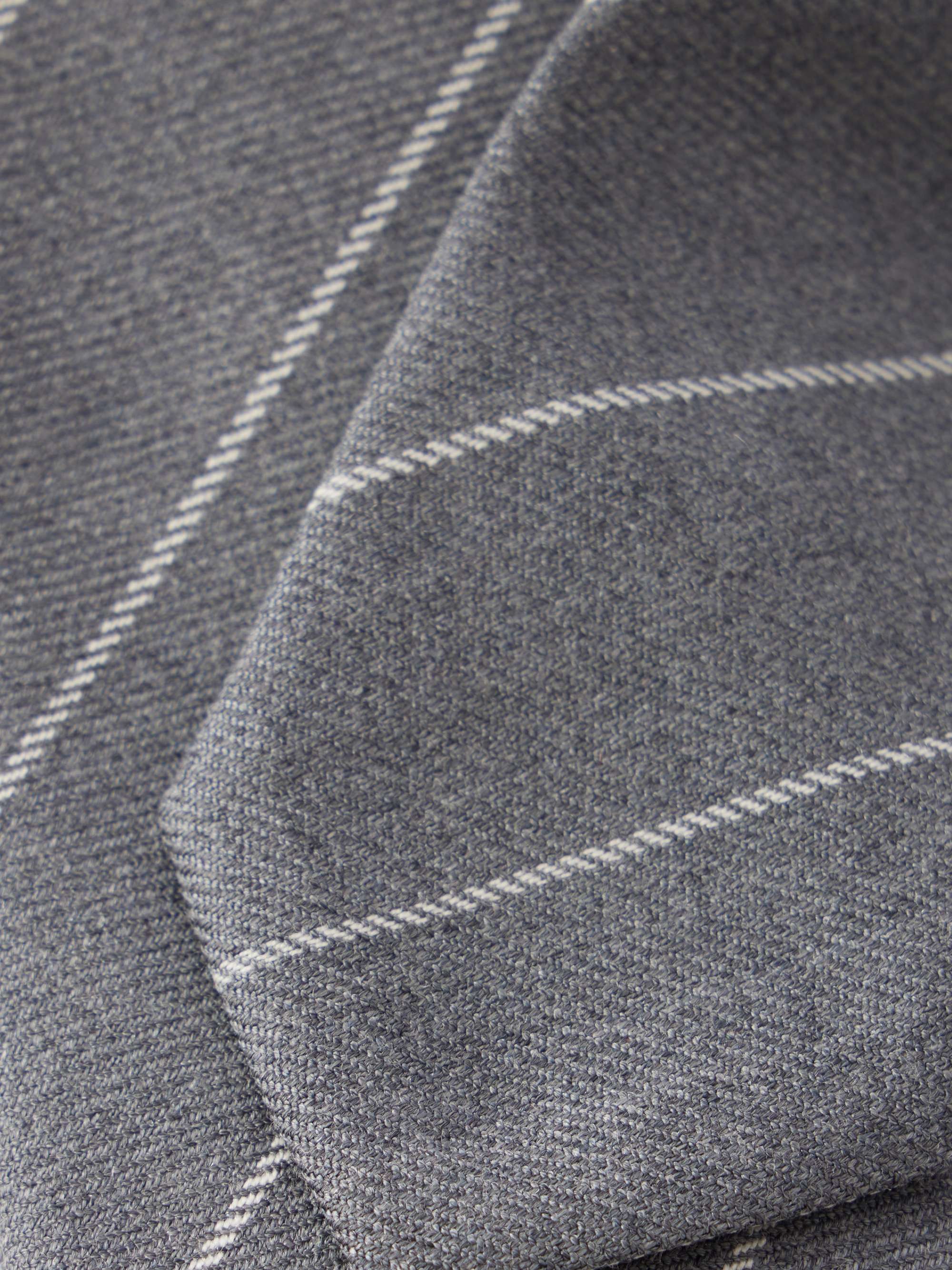 トムブラウン ネクタイ ウール ソリッド グレー THOM BROWNE Striped 8cm Wool Neck Tie for Men | MR PORTER