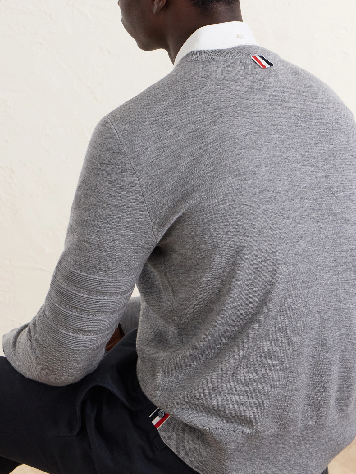 Milano Stitch Wool, Linen And Cotton-Blend Sweater