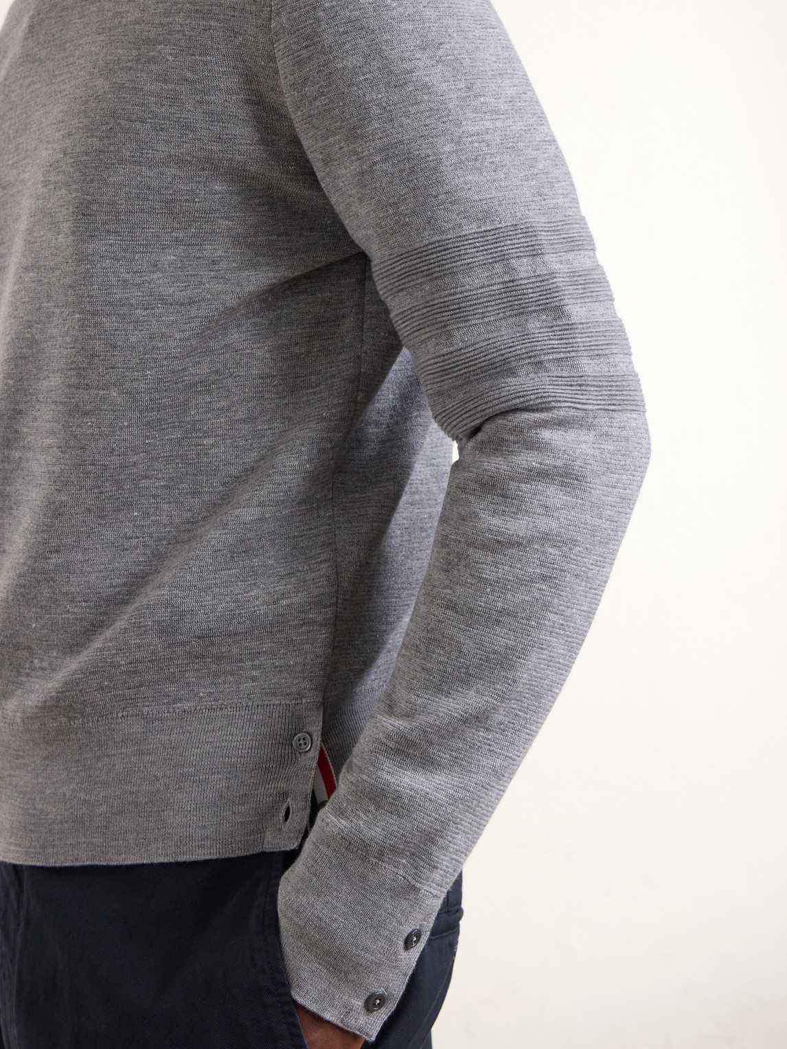 Milano Stitch Wool, Linen And Cotton-Blend Sweater
