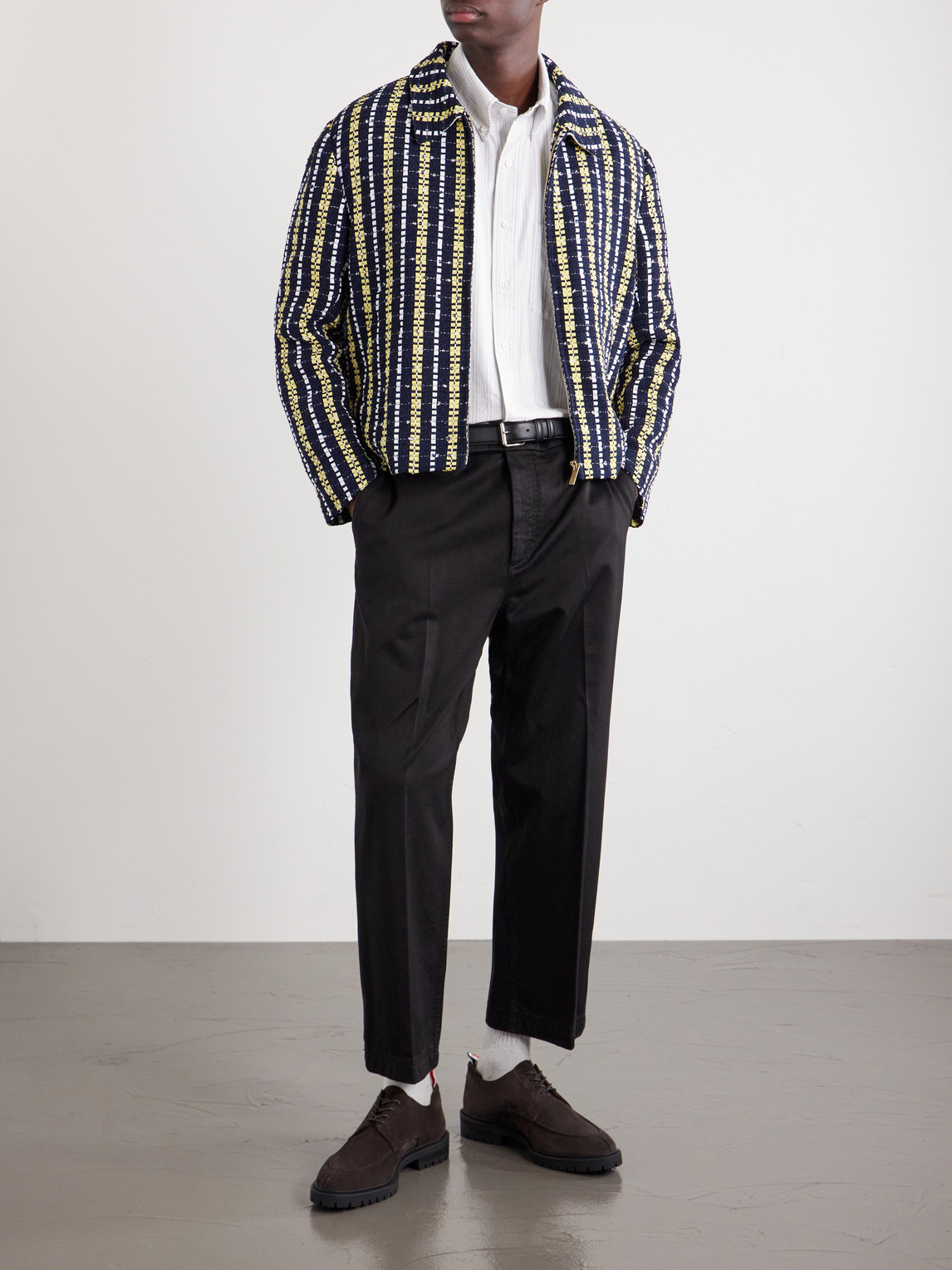 Logo-Appliquéd Striped Cotton-Oxford Shirt