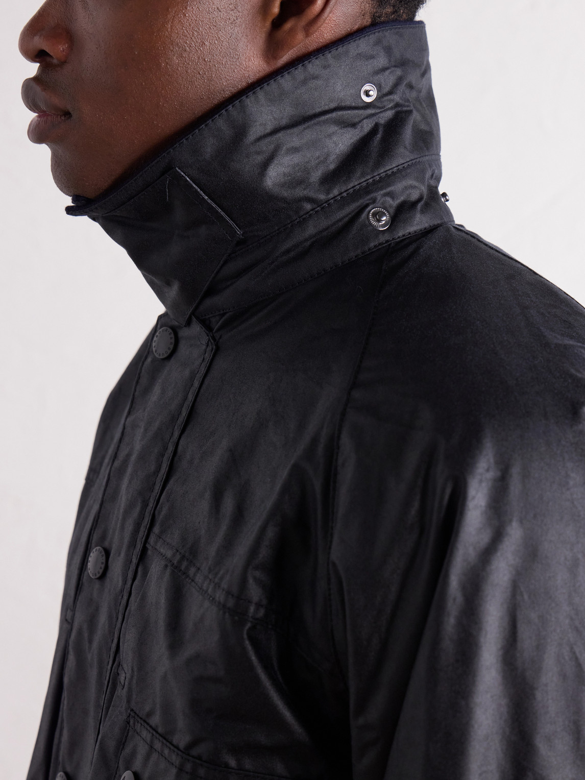 A.P.C. Logo-Embroidered Moleskin-Trimmed Woven Waxed-Cotton Jacket