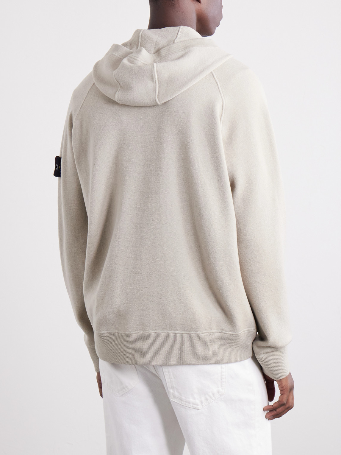Stretch Rws Wool-Blend Zip-Up Hoodie