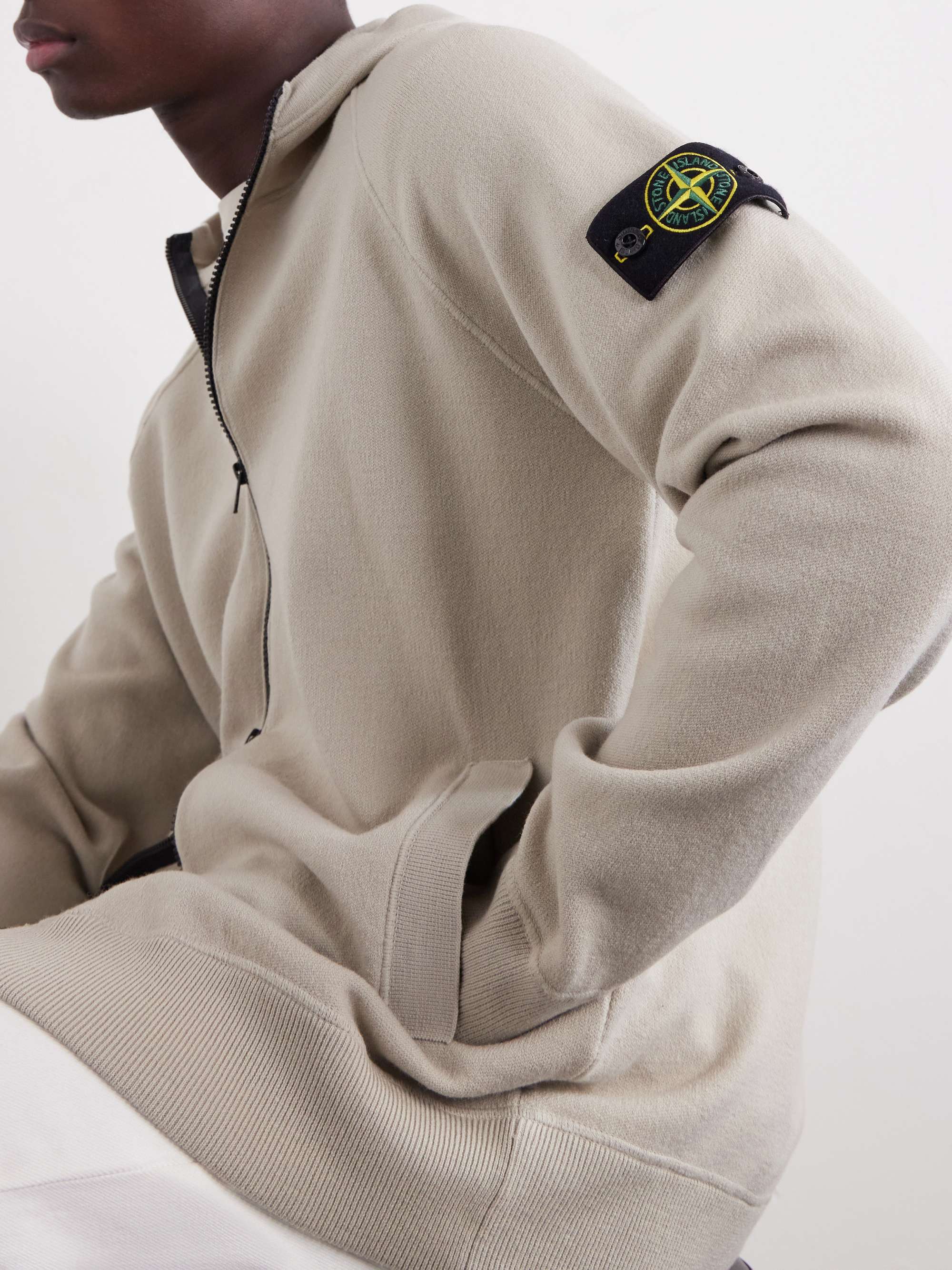 STONE ISLAND Wool-Blend Zip-Up Hoodie for Men | MR PORTER
