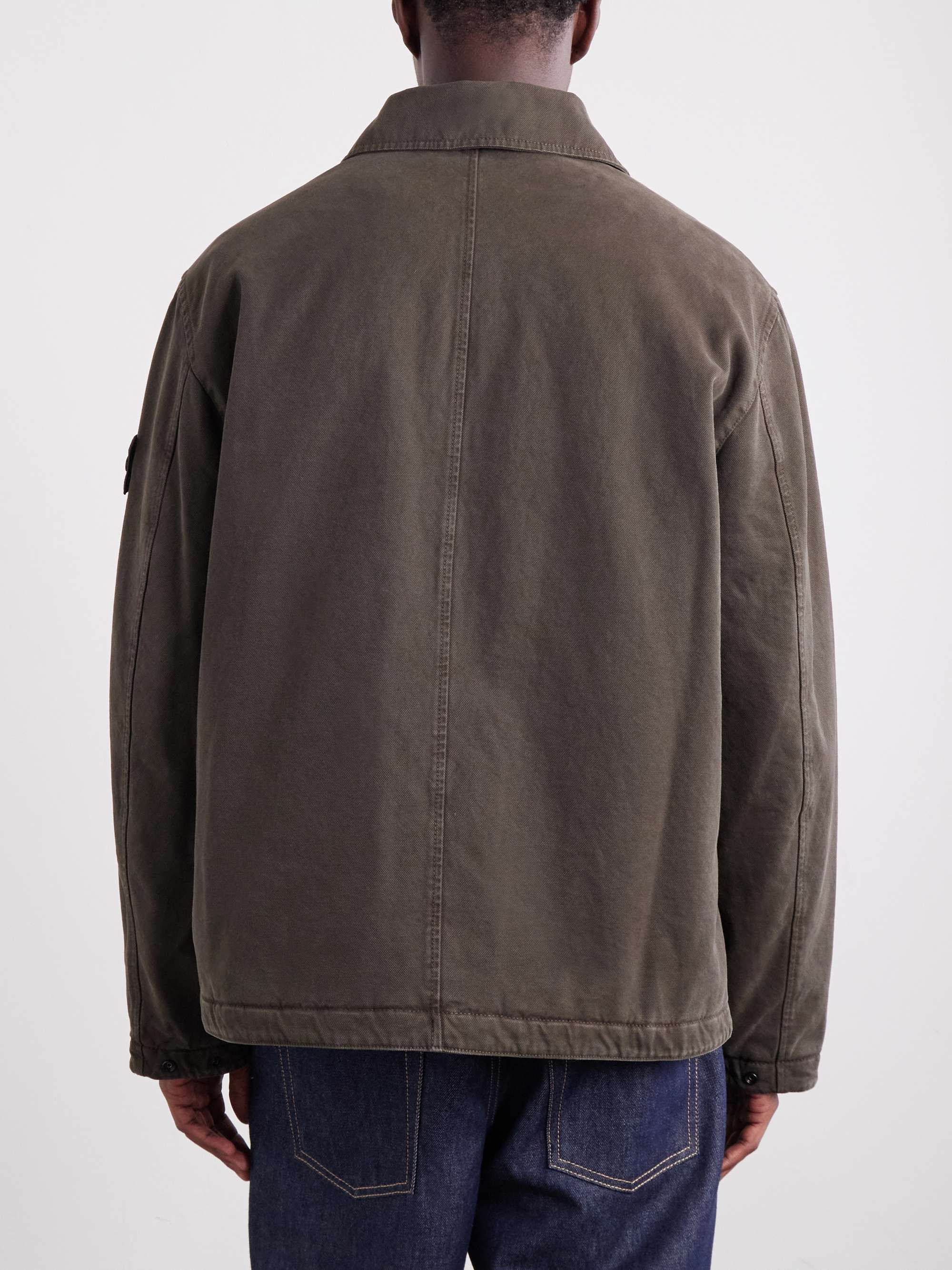 STONE ISLAND Garment-Dyed Panama Cotton-Canvas Jacket for Men | MR