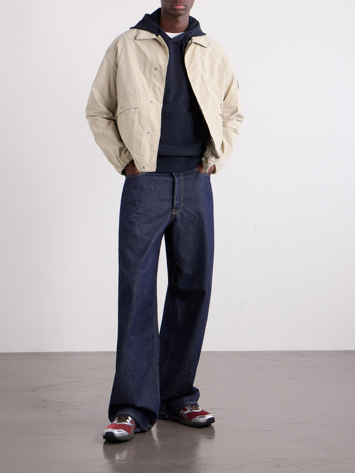 Garment-Dyed Cotton-Fleece Hoodie