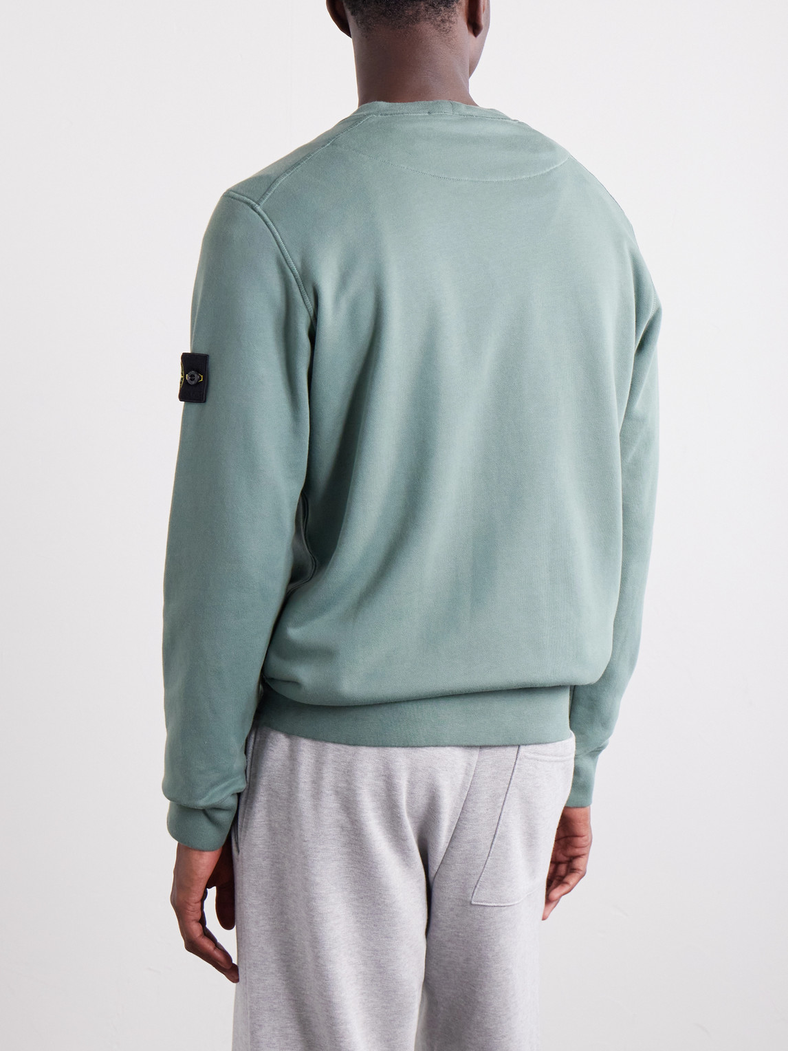 Garment-Dyed Organic Cotton-Fleece Sweatshirt