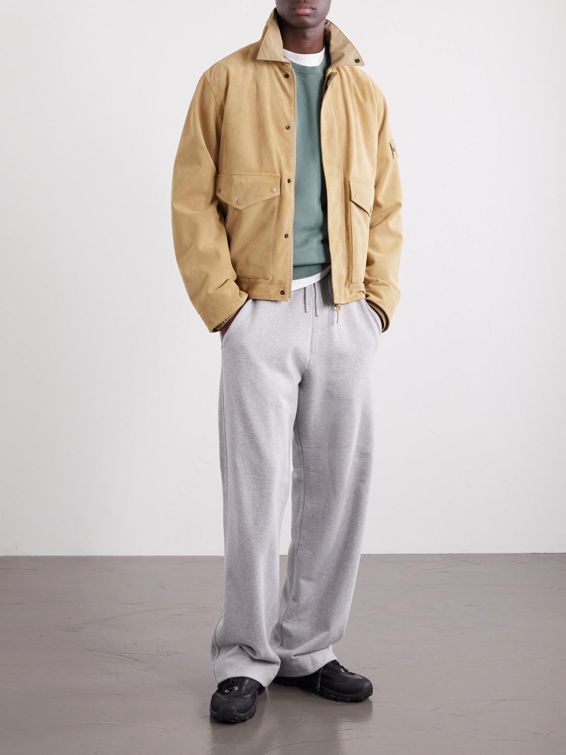 Garment-Dyed Organic Cotton-Fleece Sweatshirt