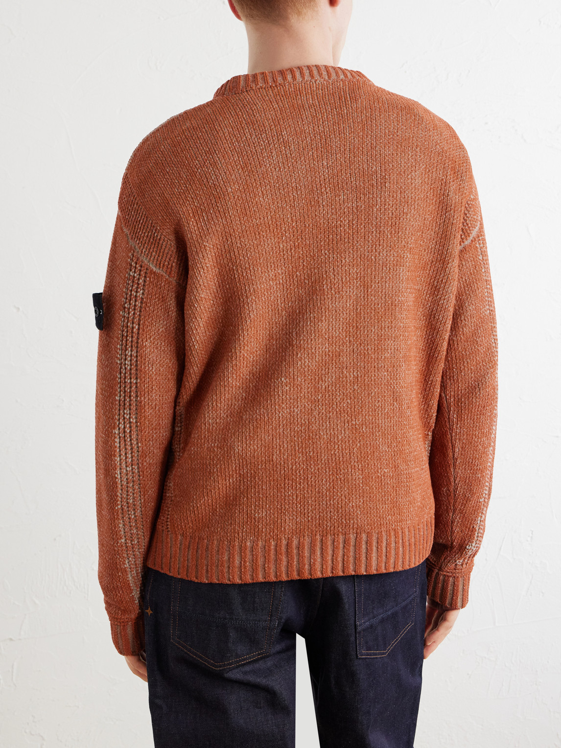 Cotton-Chenille Mock-Neck Sweater
