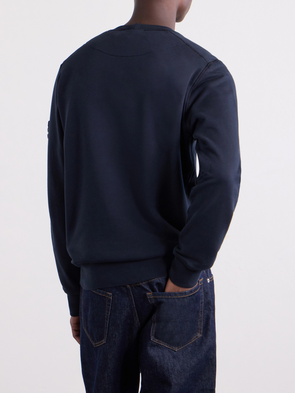 Garment-Dyed Organic Cotton-Fleece Sweatshirt