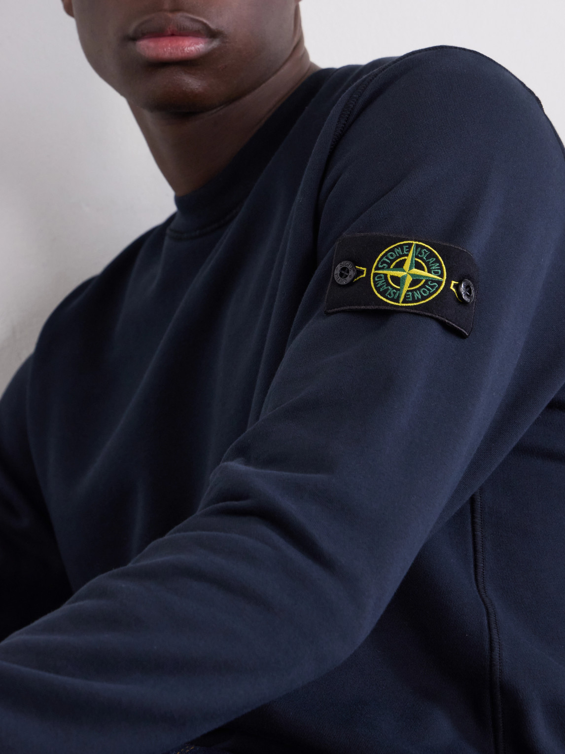 Garment-Dyed Organic Cotton-Fleece Sweatshirt