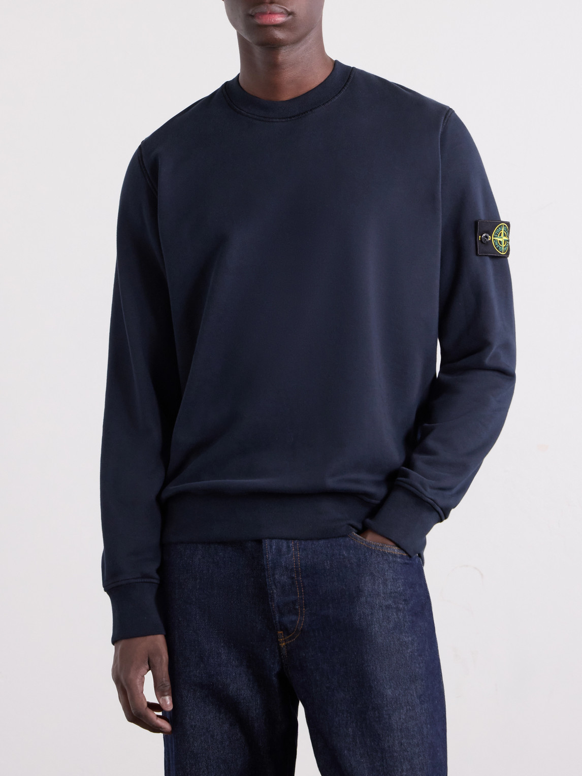 Garment-Dyed Organic Cotton-Fleece Sweatshirt