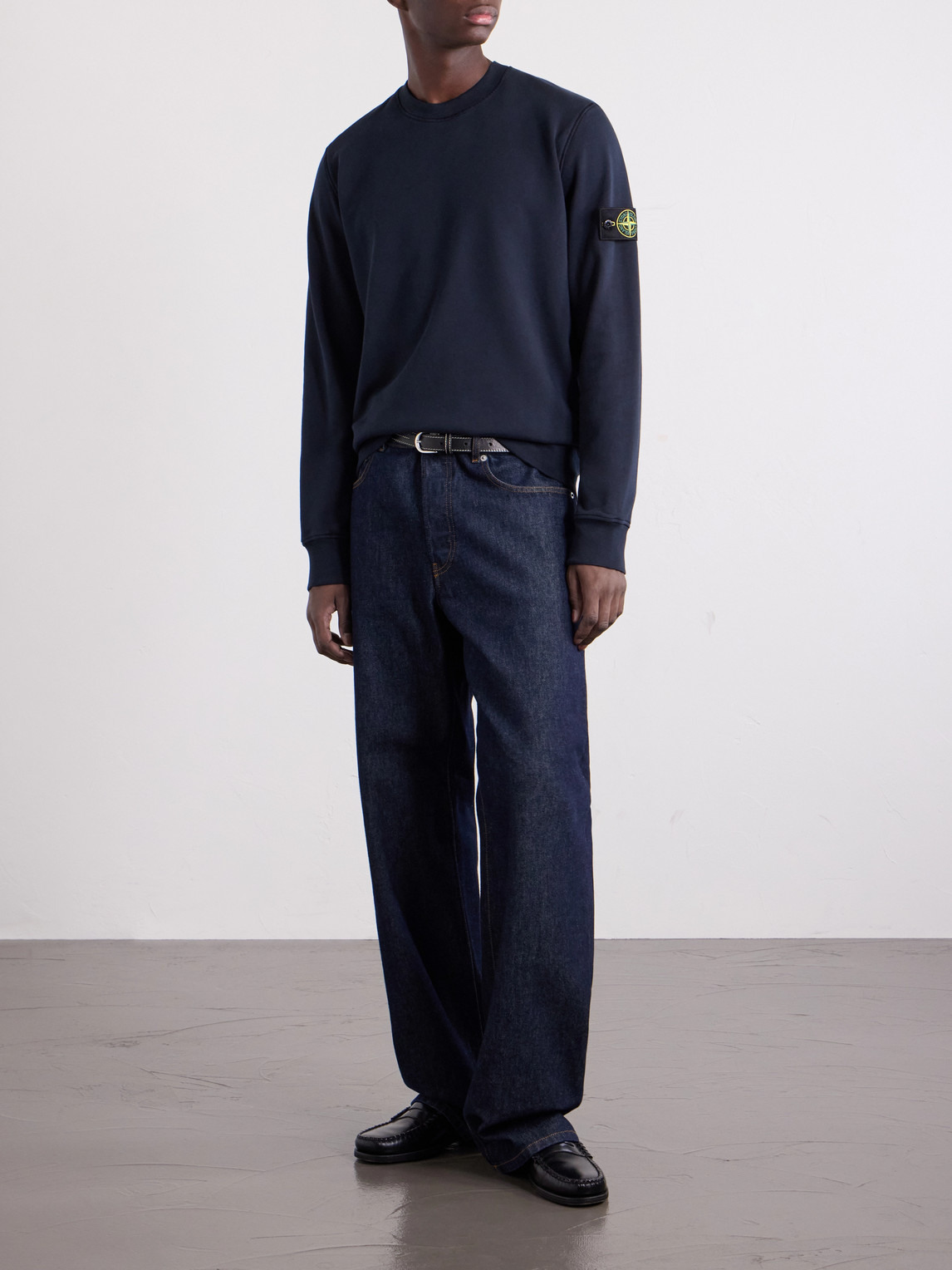 Garment-Dyed Organic Cotton-Fleece Sweatshirt